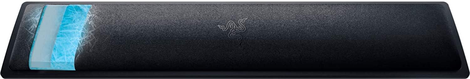 Razer RC21-01470200-R3M1 Plush Leatherette Wrist Rest Cushion for Full-Sized Keyboards - Black