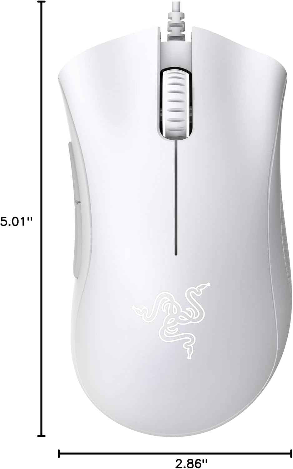 Razer DeathAdder Essential White Edition - 6400 DPI Ergonomic Wired Gaming Mouse - RZ01-03850200-R3M1