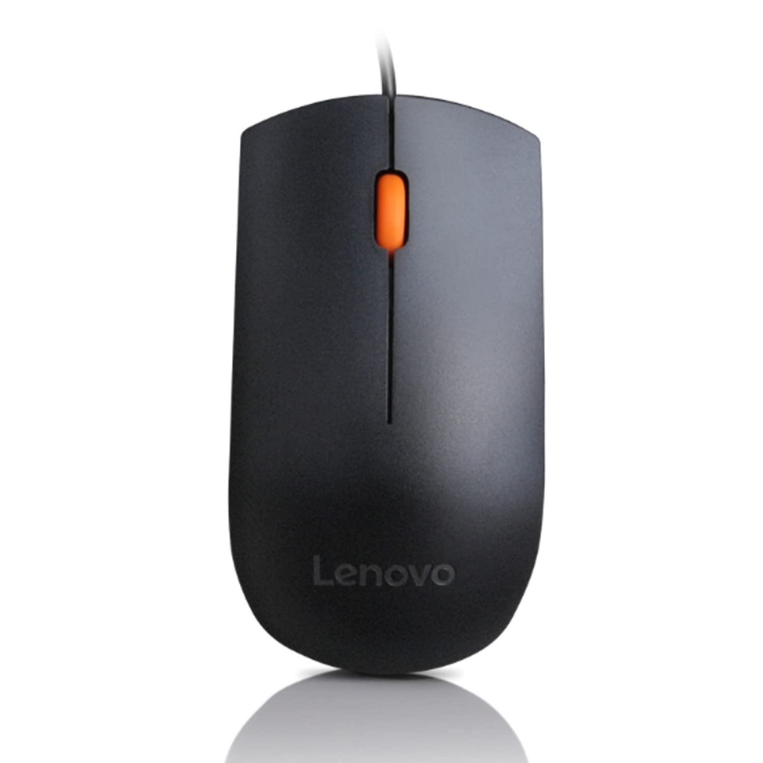 Lenovo 120 Wired Plug & Play USB Mouse, High Resolution 1600 DPI Optical Sensor, 3-Button Design with clickable Scroll Wheel, Ambidextrous, Ergonomic Mouse for Comfortable All-Day Grip (GY51L52636)