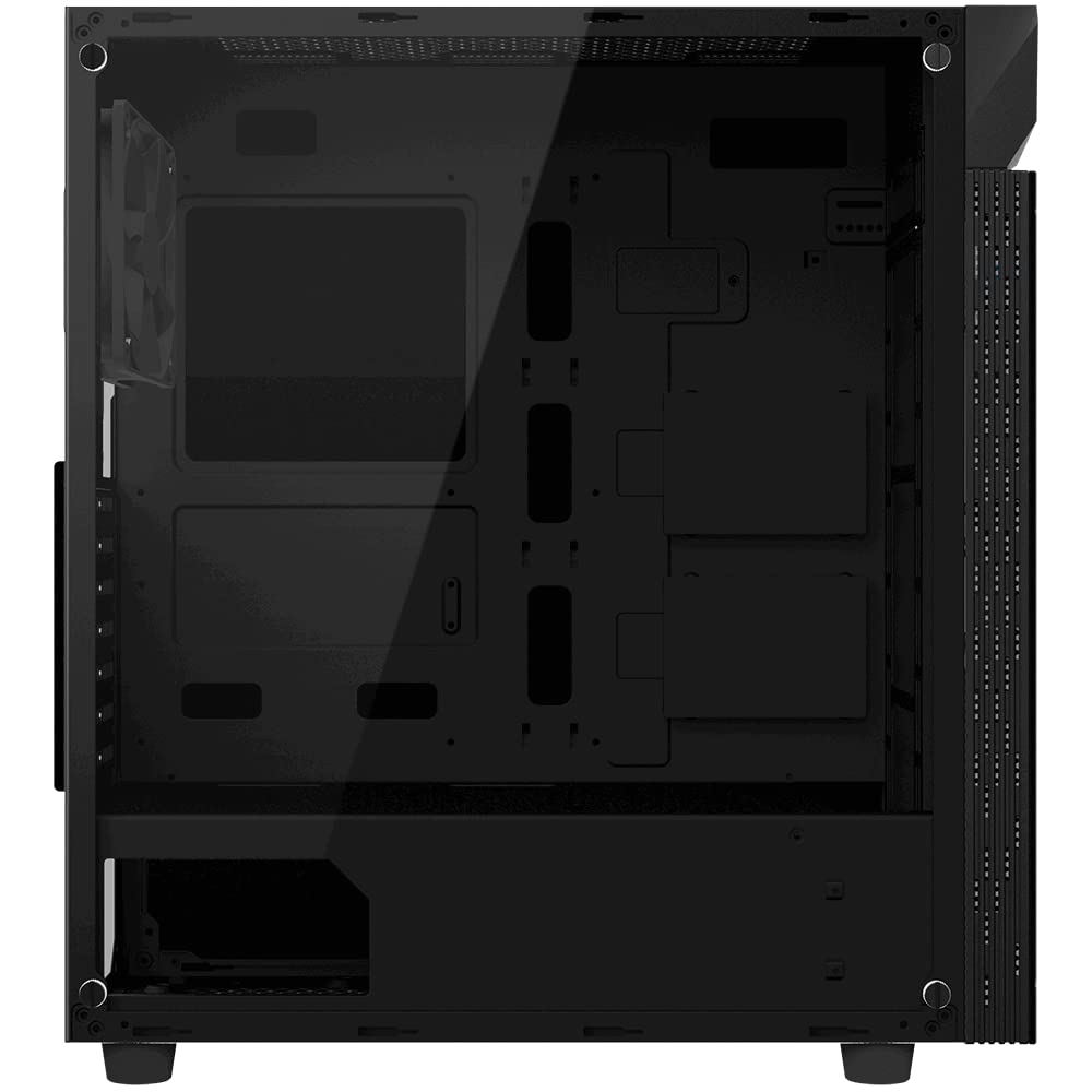 GIGABYTE C200G CASE with Tempered Side Glass Panel and Front RGB Light on Black Tempered Glass at Front Panel (133353)