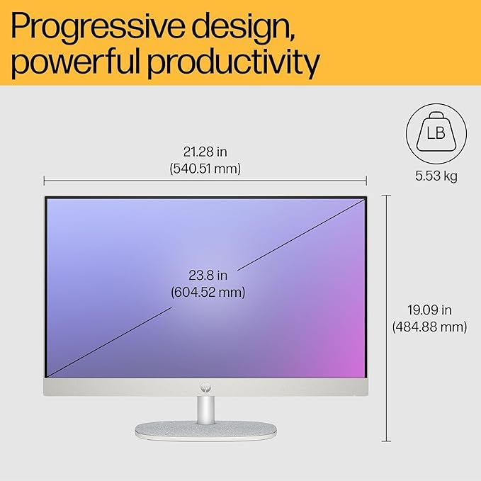 HP All-in-One PC 13th Gen Intel Core i5 27" (68.6cm) FHD 16GB RAM, 1TB SSD, Intel UMA Graphics, 710 White Wireless Keyboard and Mouse Combo (Windows 11 Home, MSO 21, Shell White, 6.72 Kg) 27-cr0407in - Zapnet.in