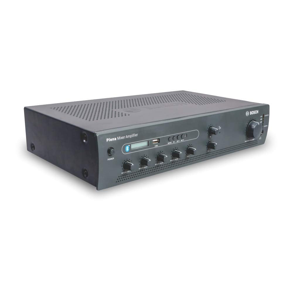 Bosch PA Plena PLE-1ME060-3IN 60 W Stage Mixer Amplifier With USB/Bluetooth, Black