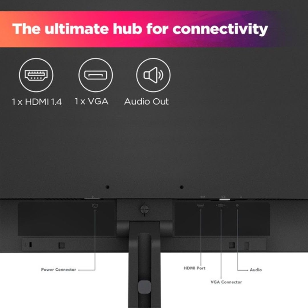 Lenovo L-Series 68.58 cm (27 inch) FHD IPS Ultraslim Monitor |16.7 Mn Colors, 75Hz, 4ms, AMD FreeSync, HDMI, TUV Eye Comfort & Low Blue Light, Smart Display Customization Artery - L27e-30