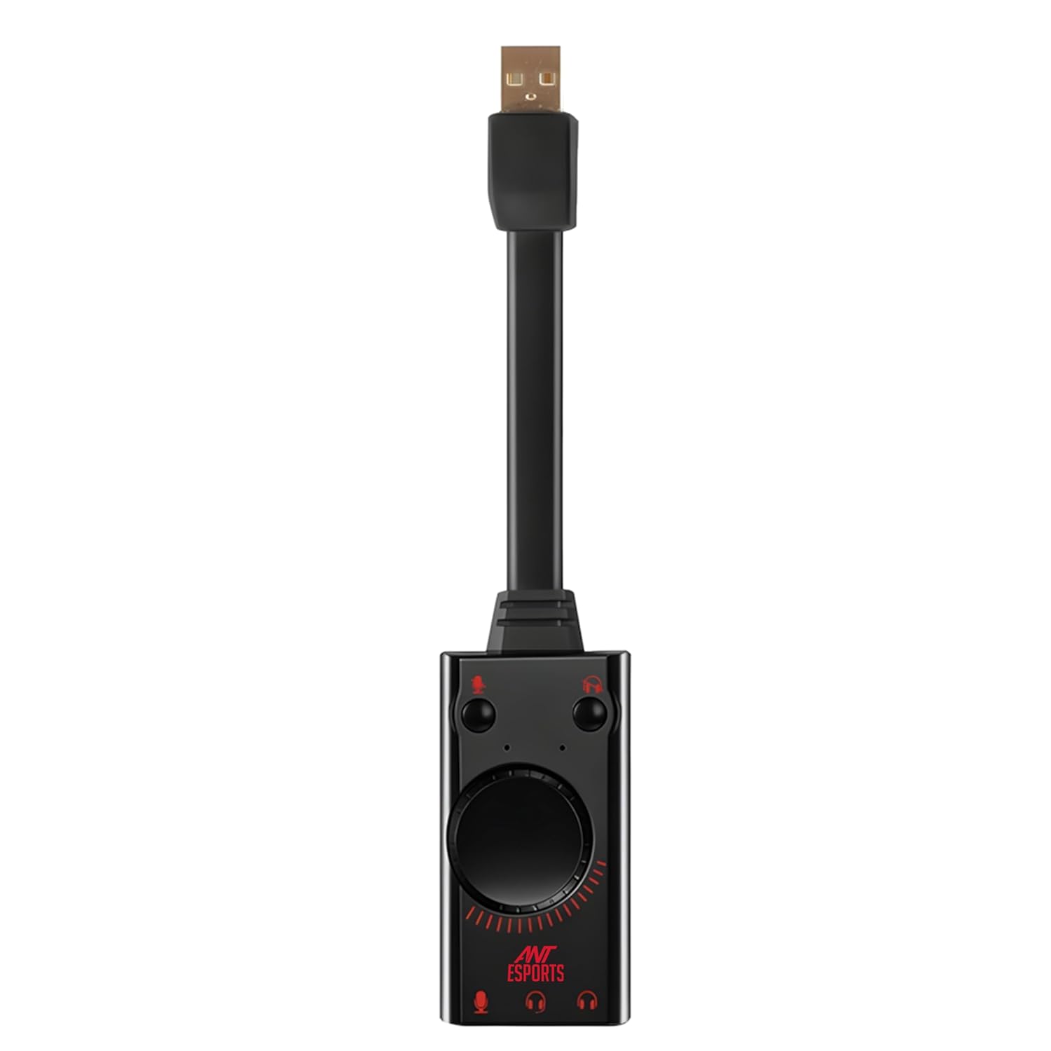 Ant Esports 7.1 USB Gaming Sound Card, 7.1 Channel External Audio Adapter Stereo Sound Card Converter 3.5mm AUX Microphone Jack for Gaming Headset Earphone PS4 Laptop Desktop Windows Mac OS Linux, Plug Play