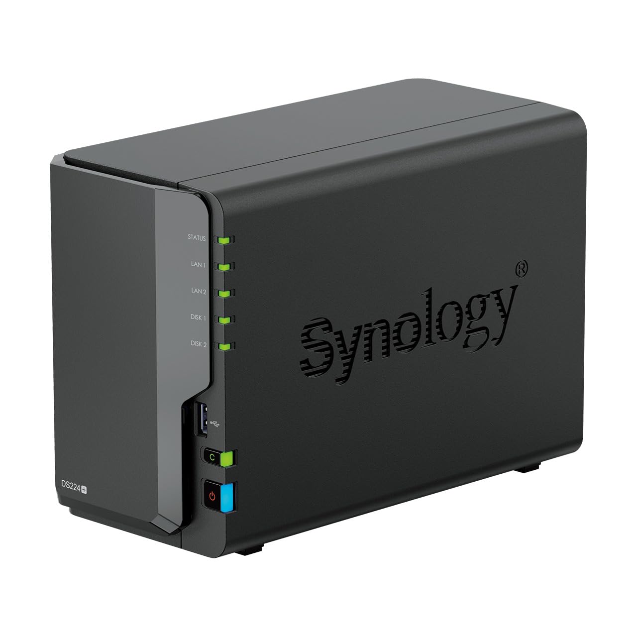 Synology DS224+ 2-Bay Diskstation NAS (Intel Celeron J4125 4-Core 2.0 GHz 2GB DDR4 RAM 2xRJ-45 1GbE LAN-Port) 8TB Bundle with 2X 4TB Seagate IronWolf