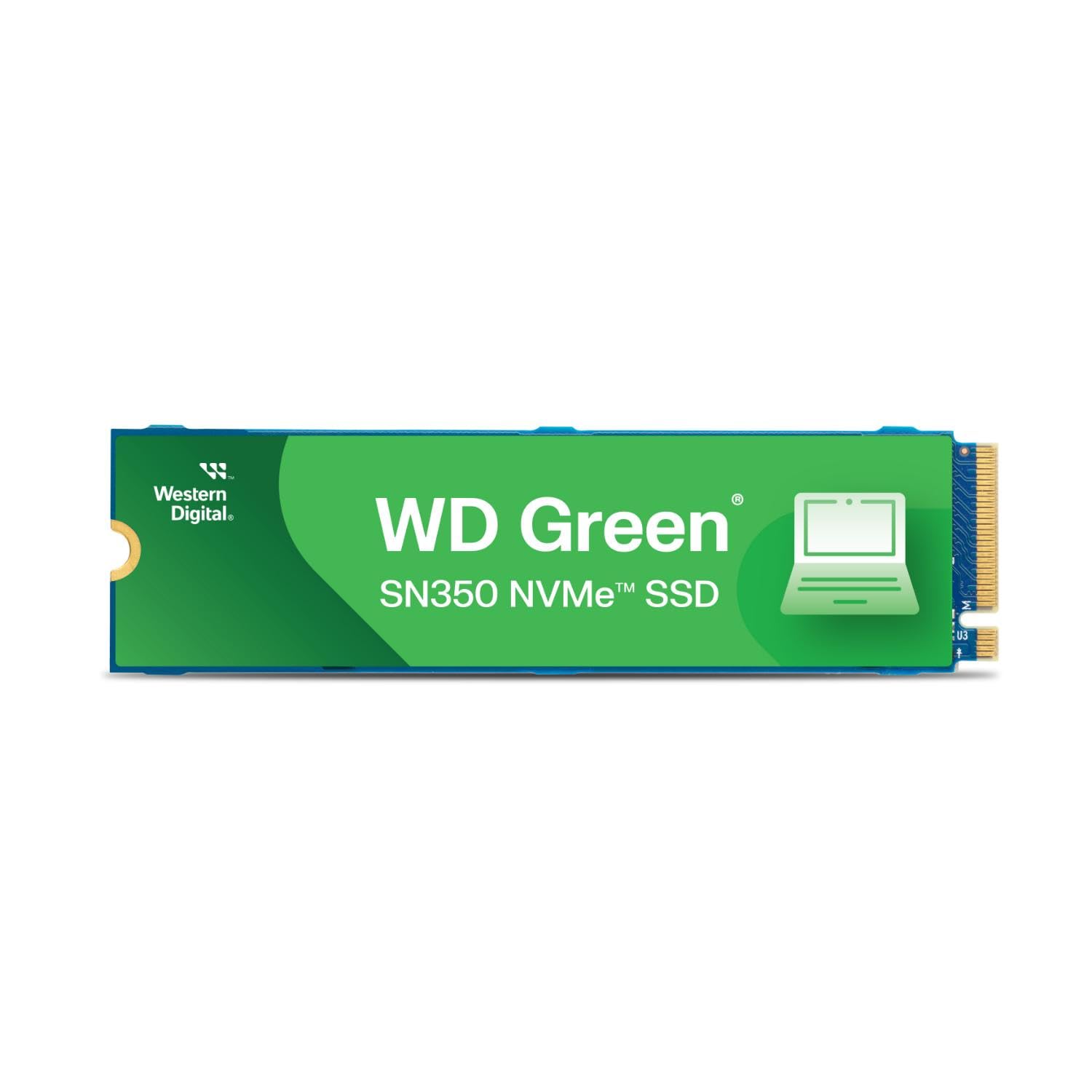 Western Digital WD Green SN350 NVMe 250GB, Upto 2400MB/s, 3 Y Warranty, PCIe Gen 3 NVMe M.2 (2280), Internal Solid State Drive (SSD) (WDS250G2G0C), Green