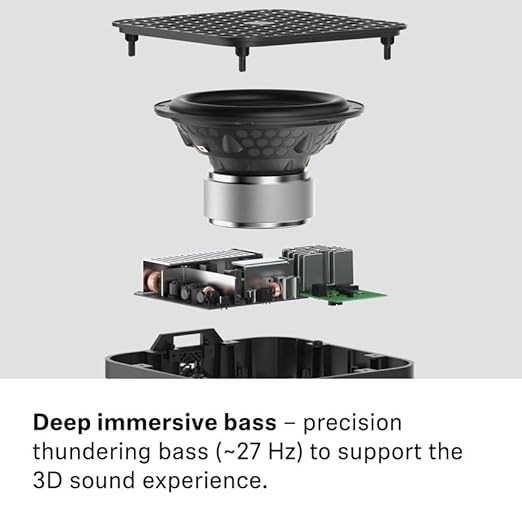 SENNHEISER AMBEO Sub for TV&Music- Immersive 3D Surround Sound-Thundering Deep Bass down to 27 Hz - 8" Subwoofer with a 350W Class D Amplifier - Compatible with AMBEO Soundbar family. 2 Years Warranty - Zapnet.in