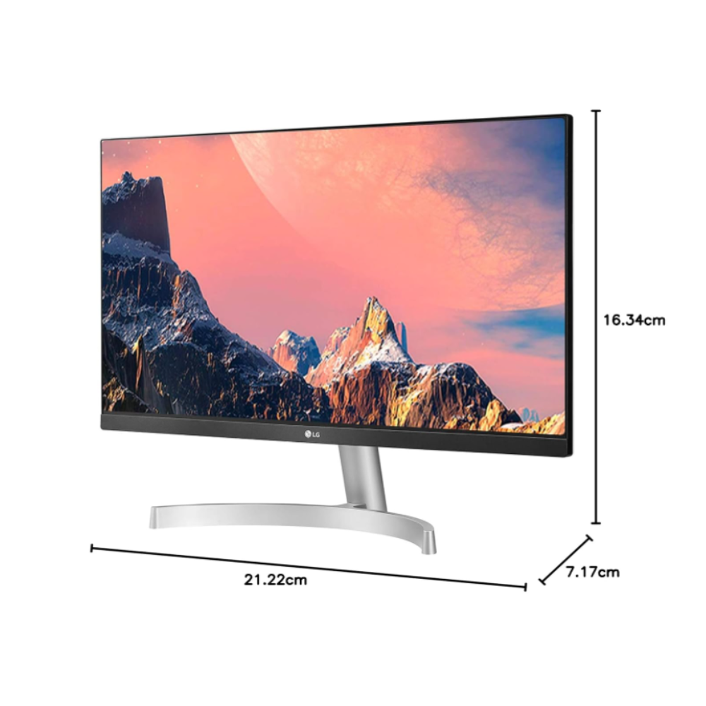 LG 24ML600S 60 cm/24 inches Full HD IPS 1920 x 1080 Pixels LCD Monitor, Inbuilt Speaker, HDMI x 2, VGA Port, 75 Hz Refresh Rate, AMD Freesync, 3 Side Borderless Slim Design - Zapnet.in