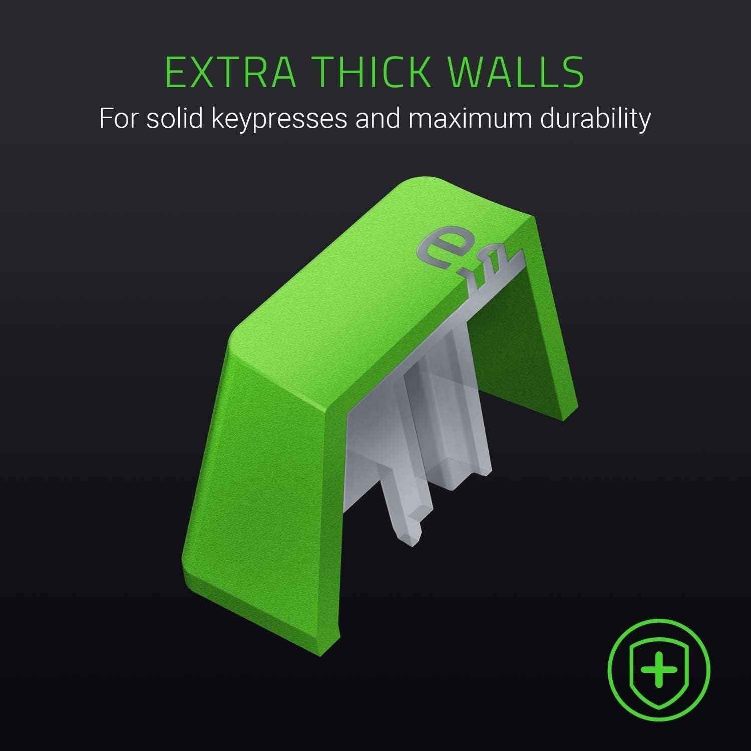 Razer Doubleshot PBT Keycap Upgrade Set for Mechanical and Optical Keyboards - Compatible with Standard 104/105 US and UK Layouts - Green -RC21-01490400-R3M1