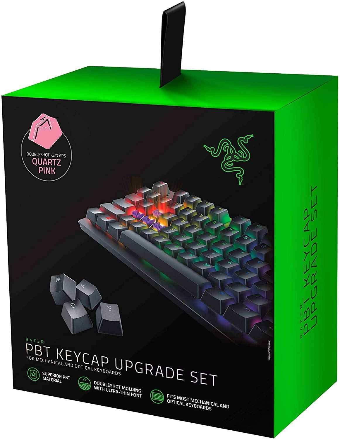Razer Doubleshot PBT Keycap Upgrade Set for Mechanical and Optical Keyboards - Compatible with Standard 104/105 US and UK Layouts - Green -RC21-01490400-R3M1