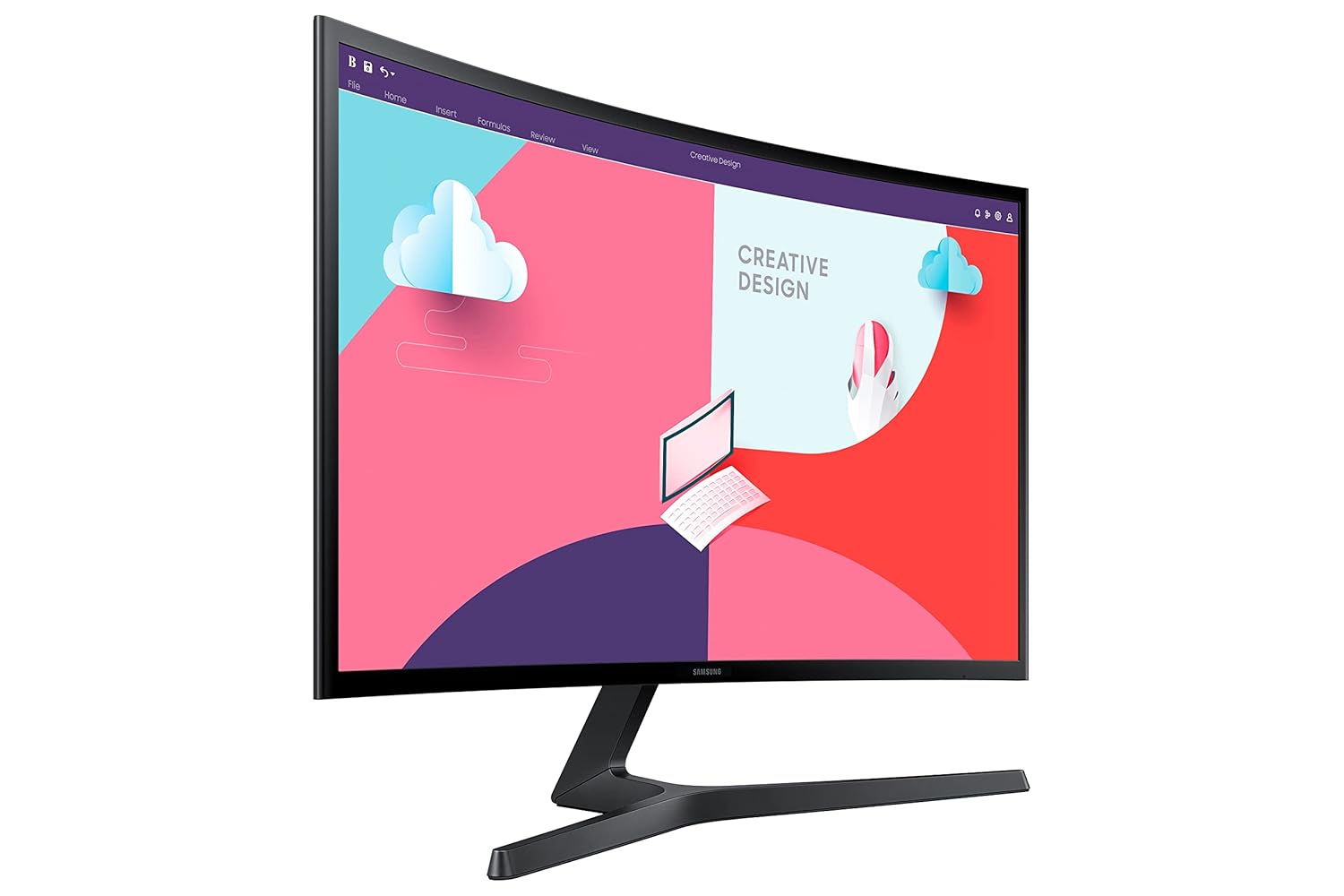 Samsung 27-Inch(68.5Cm) FHD, 1800R Curved 1,920 X 1,080 LCD Monitor, 75Hz, VA Panel, Slim Design, AMD Freesync, Flicker Free, HDMI, Audio Port (LS27C366EAWXXL, Black)