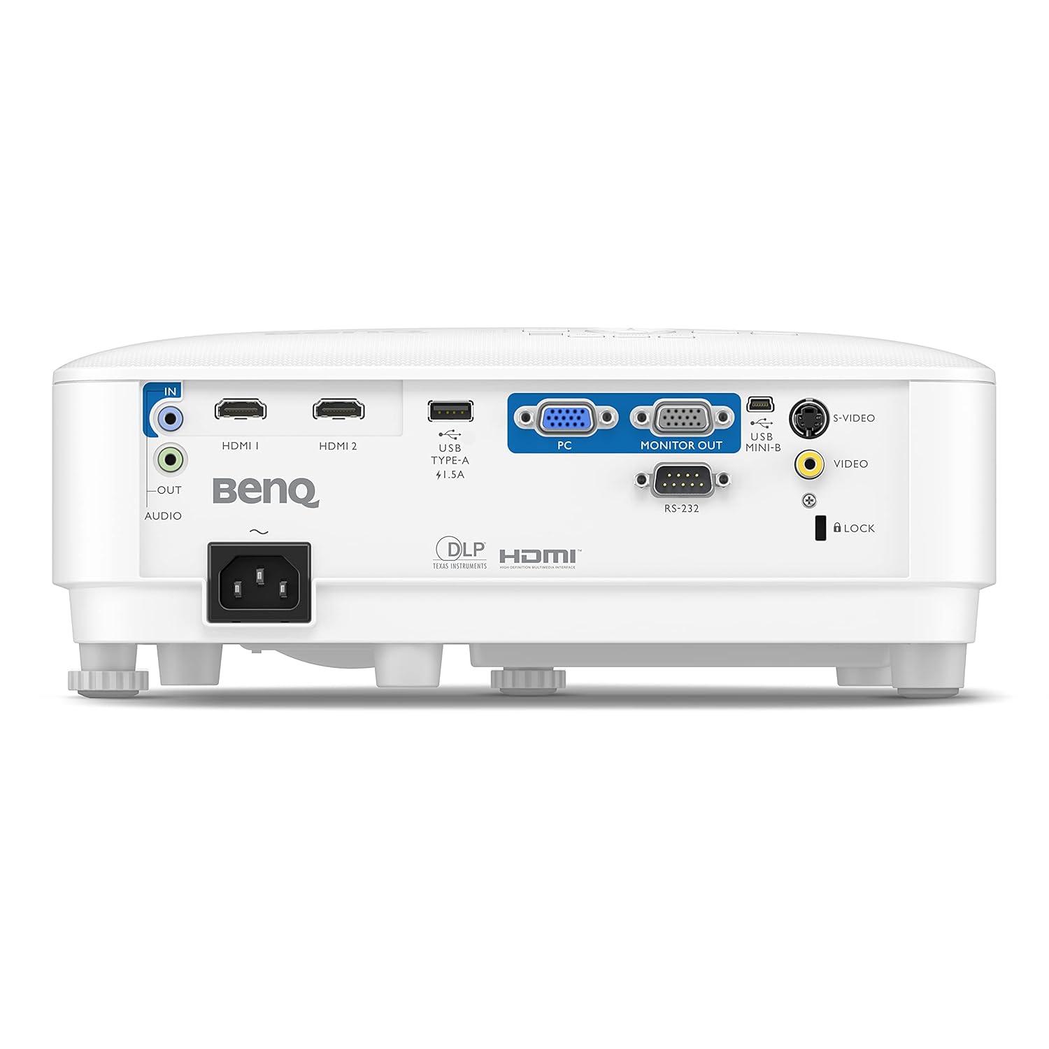 BenQ MX560 XGA Business & Education Projector, DLP, 4000 Lumens High Brightness, 20000:1 High Contrast Ratio, Dual HDMI, USB-A, Upto 15000 Hrs Extra-Long Lamp Life, 10 W Speaker, 3D Capable, White