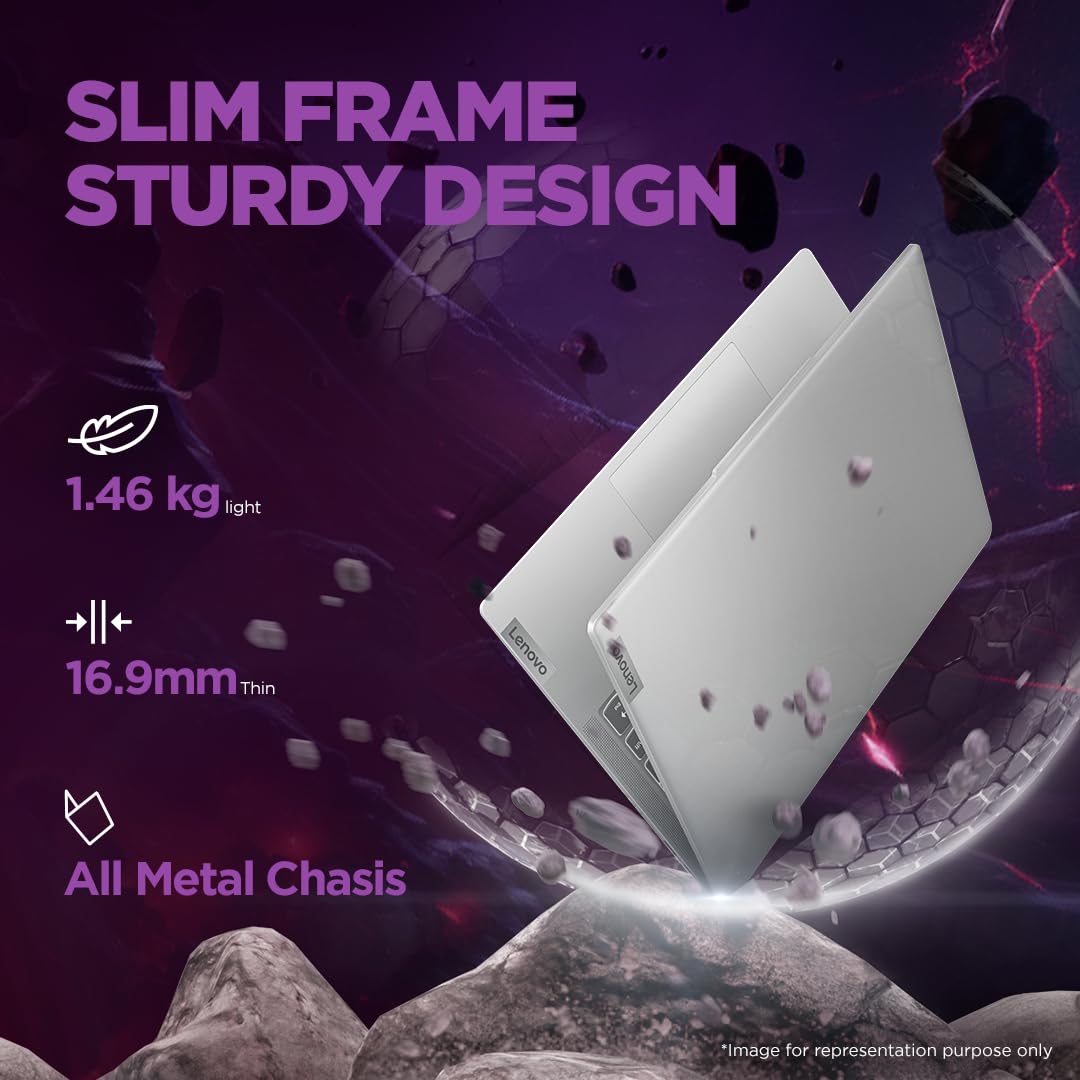 Lenovo IdeaPad Slim 5 Intel Core Ultra 5 125H Built-in AI 14" (35.5cm) WUXGA-OLED 400Nits Thin & Light Laptop (16GB/1TB SSD/Win 11/Office 21/FHD+IR Camera/Alexa/1Yr ADP Free/Grey/1.4Kg), 83DA003GIN