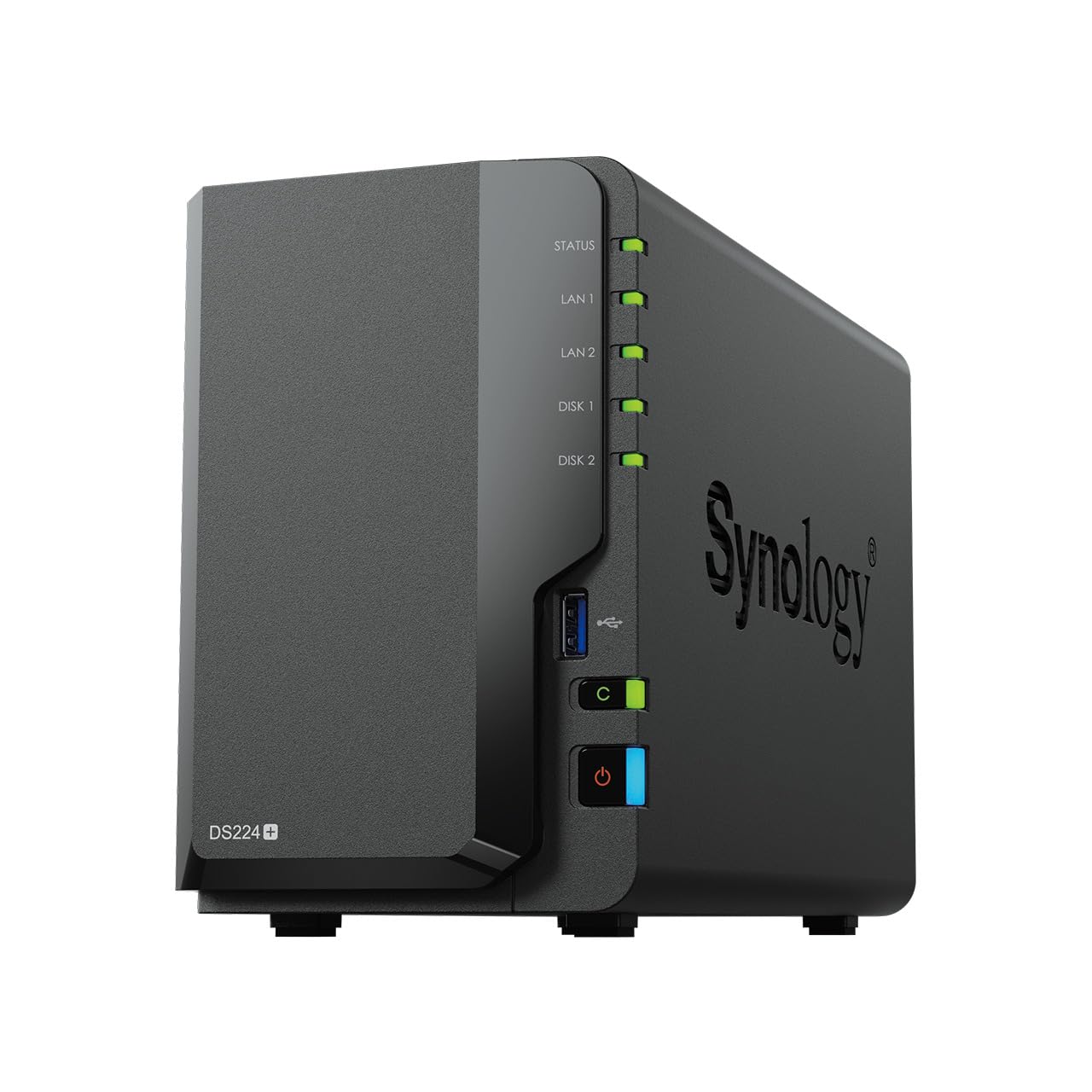 Synology DS224+ 2-Bay Diskstation NAS (Intel Celeron J4125 4-Core 2.0 GHz 2GB DDR4 RAM 2xRJ-45 1GbE LAN-Port) 8TB Bundle with 2X 4TB Seagate IronWolf