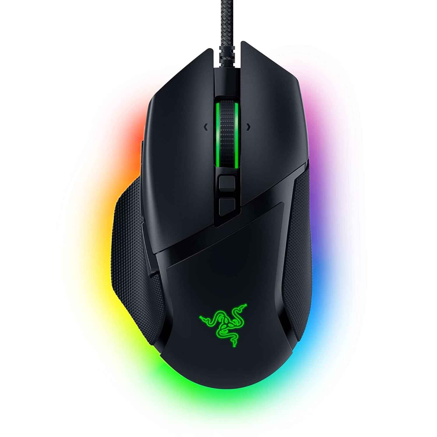 Razer Basilisk V3 Smartchoice Wired Gaming Mouse, Ergonomic Design, 26K DPI Optical Sensor, 11 Programmable Buttons, HyperScroll Tilt Wheel, Chroma RGB Lighting, Black