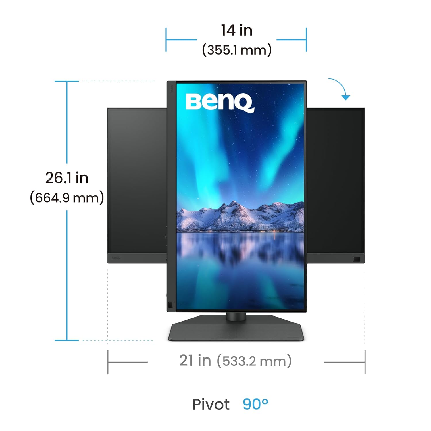 BenQ SW242Q 24" WQXGA 16:10 HDR10 Photo & Video Editing Monitor| 99% Adobe RGB| 98% P3| USB-C (90W)| DeltaE<1.5| 16-bit 3D LUT| Pantone Validated| Hardware Calibration| Card Reader| HDMI| DP (Black)