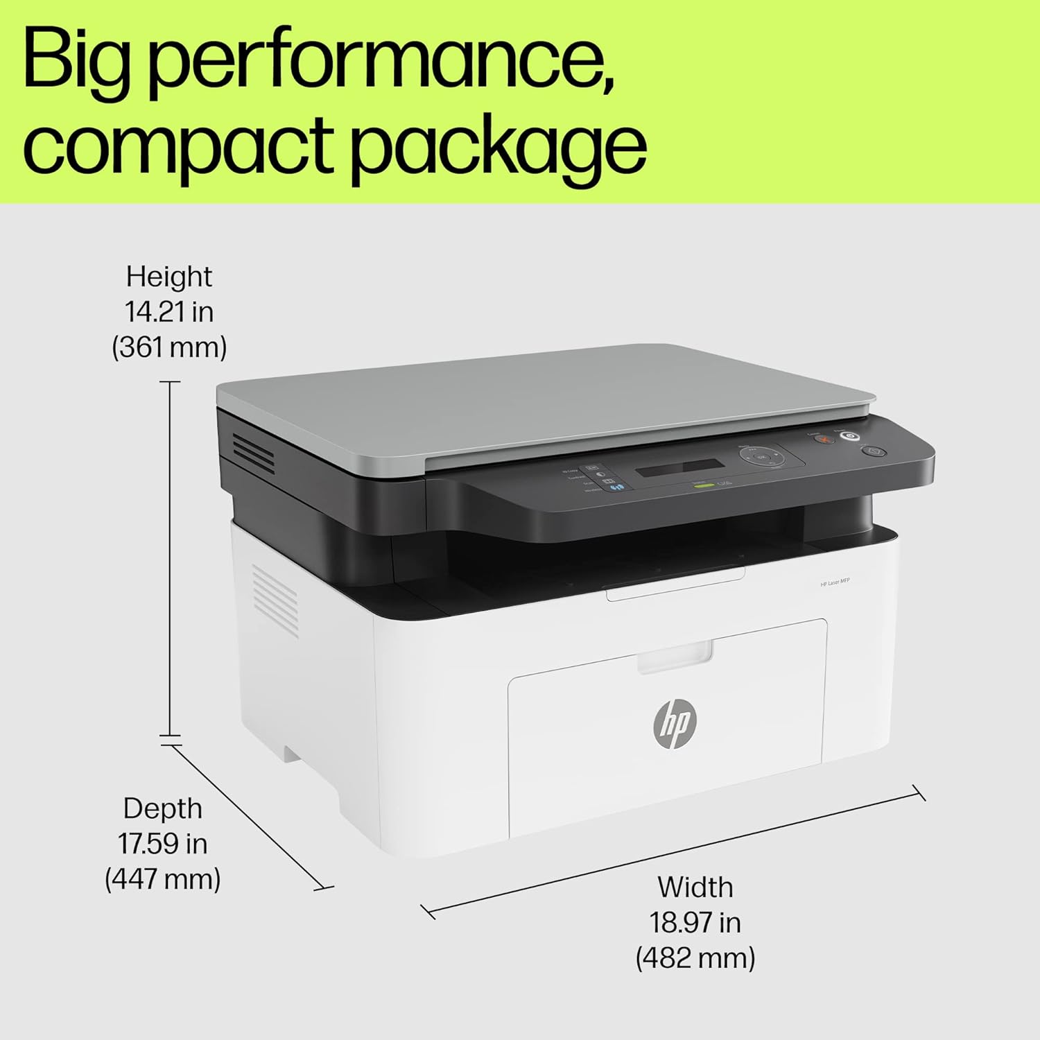 HP Laserjet 1188nw WiFi Monochrome Printer, Print Copy Scan, Compact Design, Reliable and Fast Printing, Network Support,White