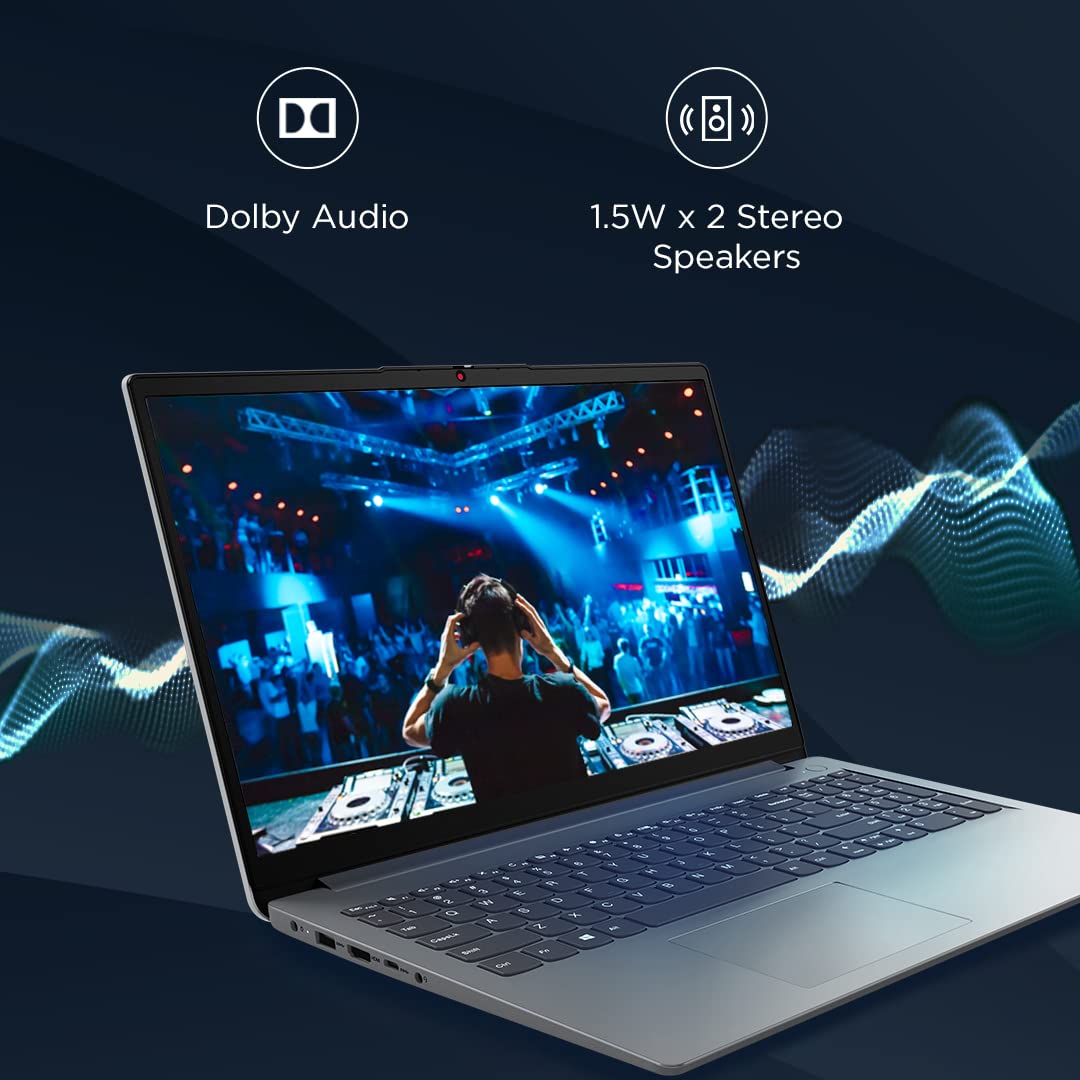 Lenovo IdeaPad 1 AMD Ryzen 7 5700U 15.6" HD Thin and Light Laptop (16GB/512GB SSD/Windows 11 Home/MS Office 2021/1Yr ADP Free/Cloud Grey/1.61Kg), 82R400EHIN