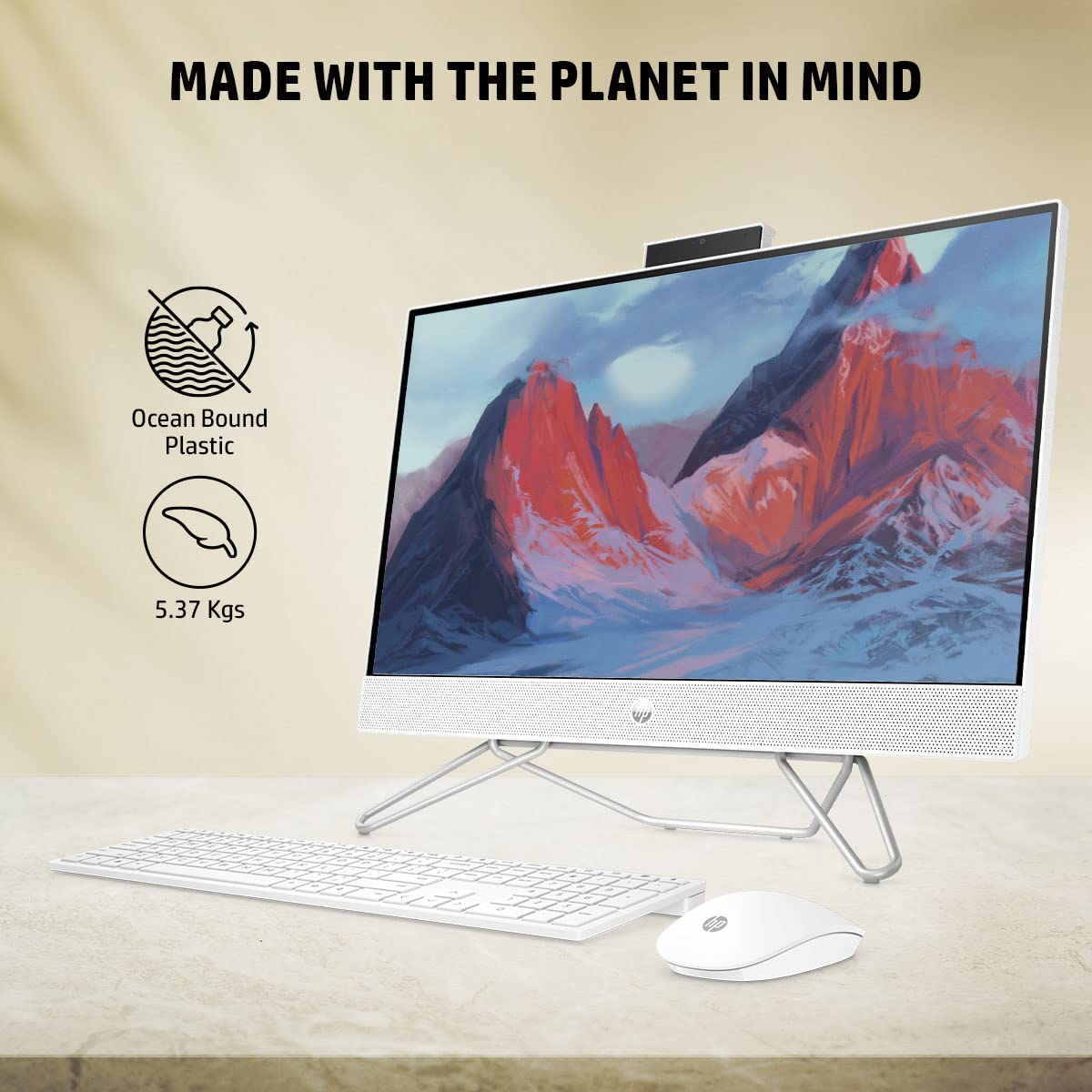 HP All-in-One 12Th Gen Windows 11, Intel Core i3-23.8 Inch(60.5 Cm) 8GB Ram/512GB SSD/Fhd, Micro-Edge, Anti-Glare Display/Wireless Keyboard & Mouse/Intel UHD Graphics/Win 11/5.37 Kg, 24-Cb1901In - Zapnet.in