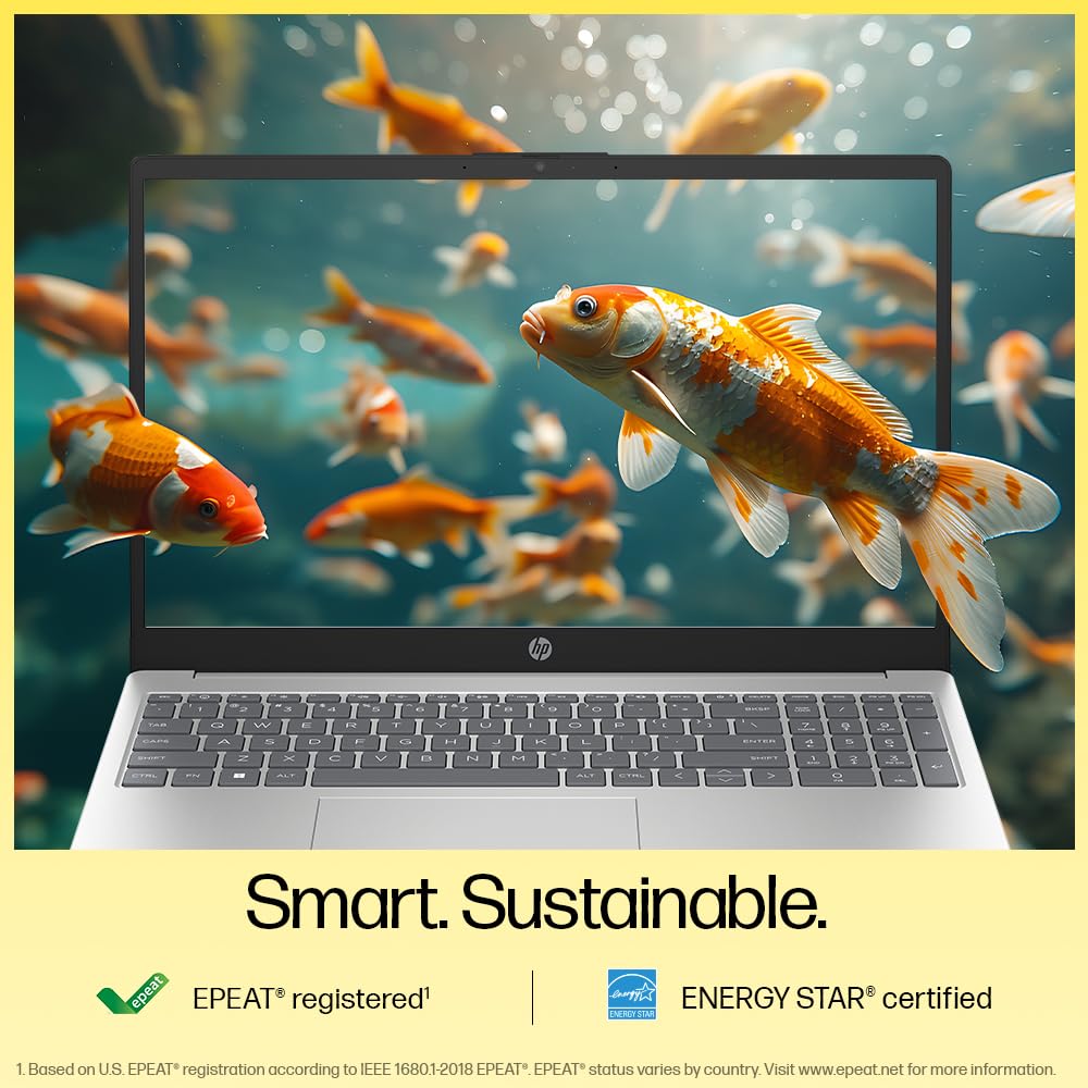 HP 15, AMD Ryzen 3 7320U, 8GB LPDDR5, 512GB SSD, Anti-Glare, Micro-Edge, 15.6-inch (39.6 cm), FHD, AMD Radeon Graphics, 1080p HD Camera, (Win 11, Silver, 1.59 kg), fc0154AU