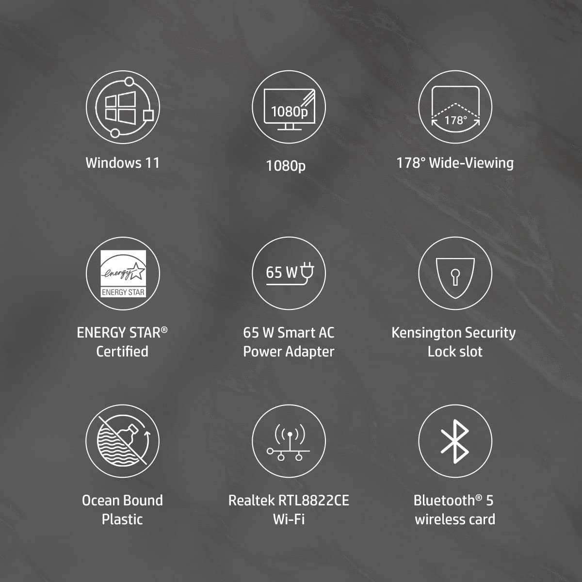 HP All-in-One PC 12th Gen Intel Core i3-1215U 24-inch(60.5 cm) FHD Desktop (8GB/512GB/Win 11/Wireless Keyboard and Mouse Combo/IR Privacy Camera/Intel UHD Graphics/MSO/Jet Black) 24-cb1802in - Zapnet.in