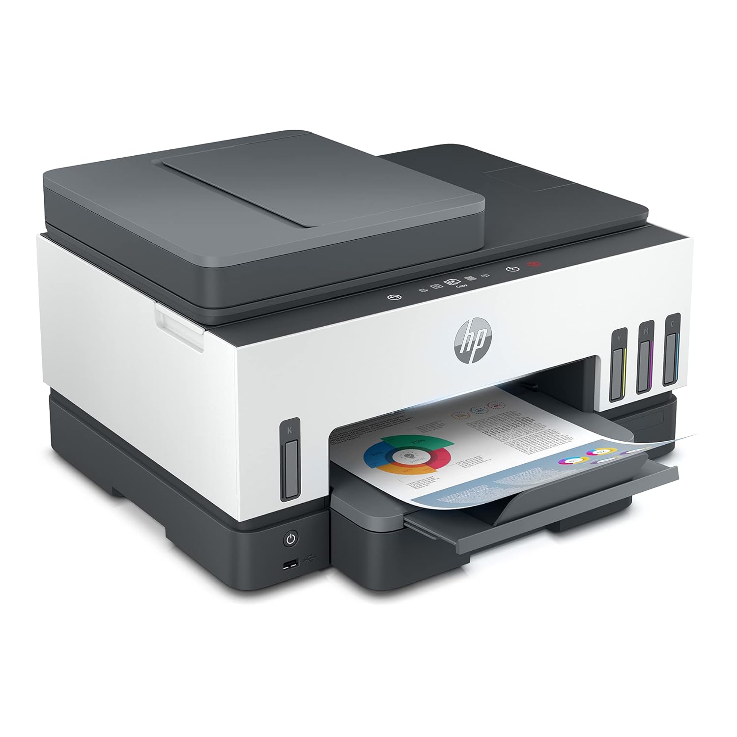 HP Smart Tank 790 All-in-One Auto Duplex WiFi Colour Printer with ADF and FAX, Print, Scan & Cope for Office, Multicolor