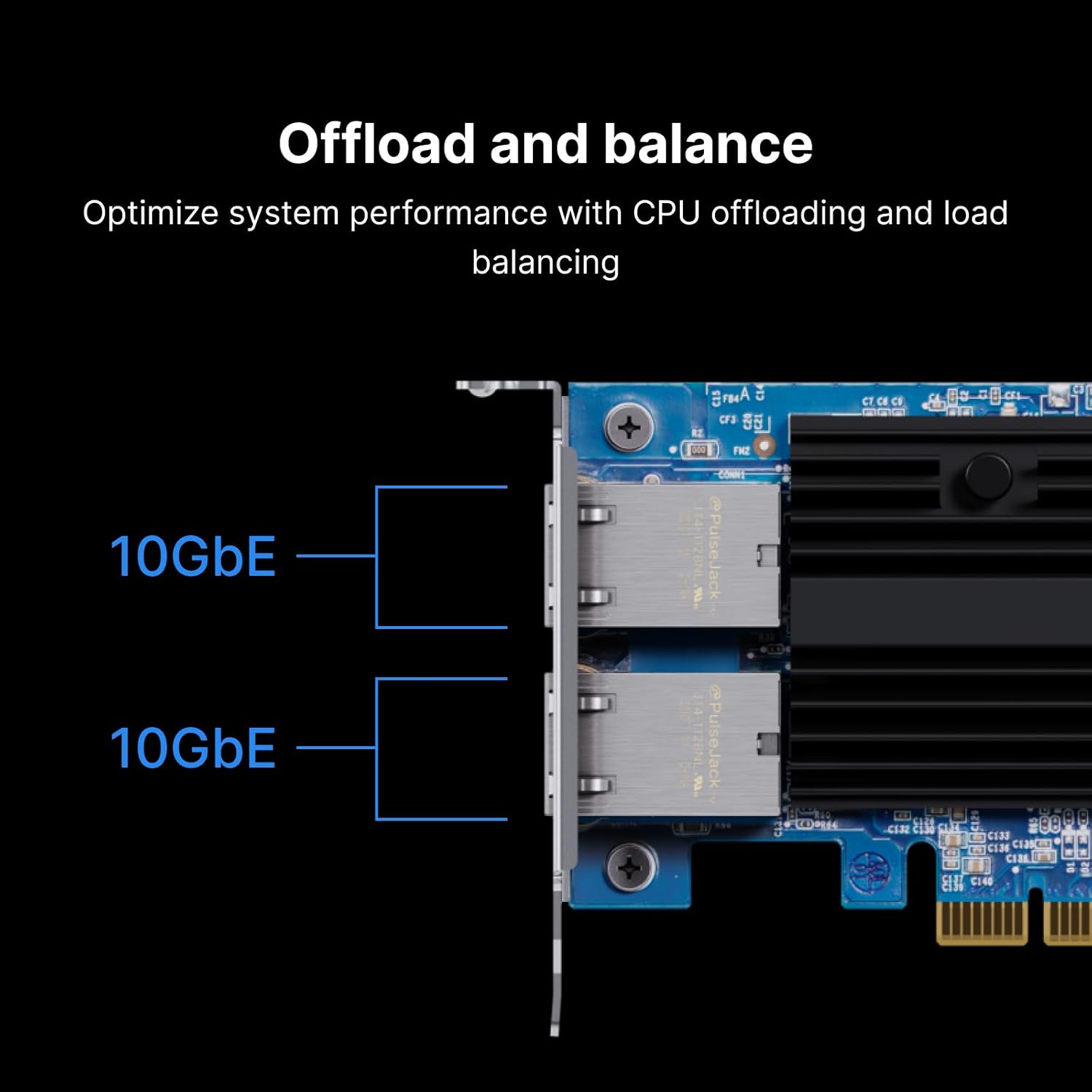 Synology 2-Port 10GbE RJ-45 PCIe Network Adapter E10G30-T2, Multicolor