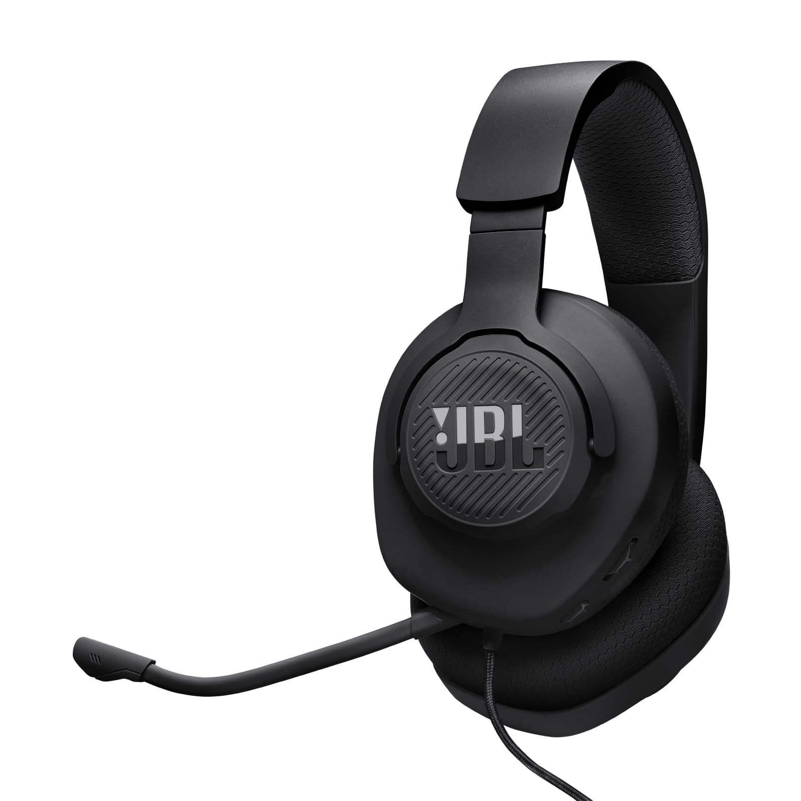 JBL Quantum 100M2 Wired Gaming Headphones, Supports Windows Sonic Spatial Audio, 40mm Realistic Dynamic Drivers, Omnidirectional Detachable Mic, Breathable Memory Foam Cushions, PC/Xbox/PS/3.5mm-Cyan