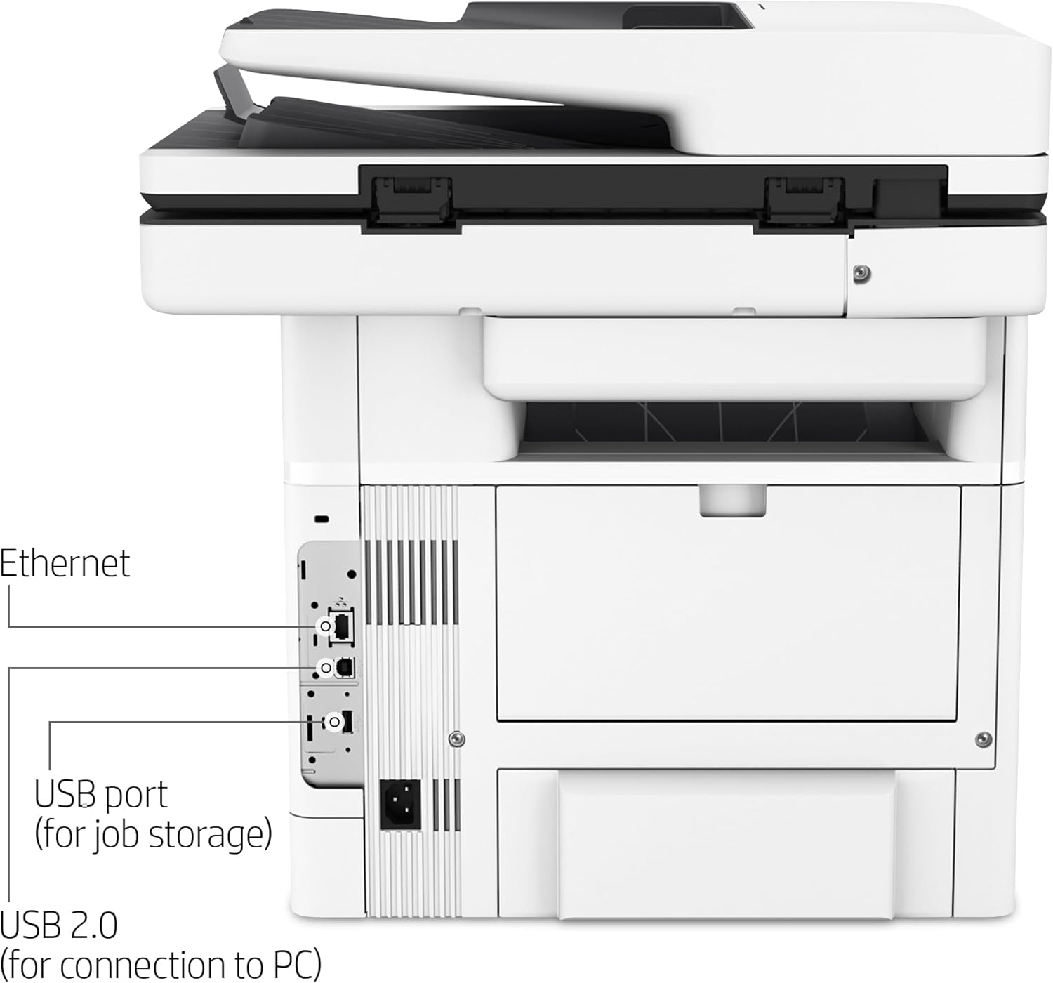 HP LaserJet Enterprise MFP M528dn Monochrome All-in-One Printer with built-in Ethernet & 2-sided printing (1PV64A), White