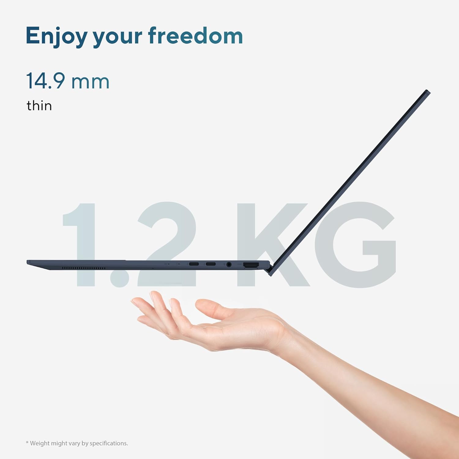 ASUS Zenbook 14, Intel Core Ultra 7 155H, 1.4 GHz, 16GB RAM, 1TB SSD, 3K OLED 16:10 Touch 120Hz, 14", Windows 11, MS Office Home, Ponder Blue, 1.28KG,UX3405MA-PZ752WS,75WHr Battery,AI Powered Laptop