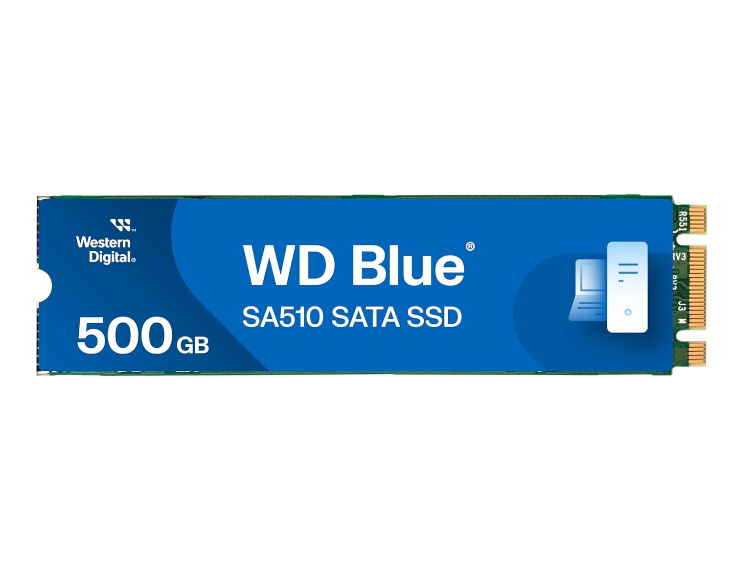 Western Digital WD Blue SA510 M.2 500GB, Up to 560MB/s, 2.5 Inch/7 mm, 5Y Warranty, Internal Solid State Drive (SSD) (WDS500G3B0B)