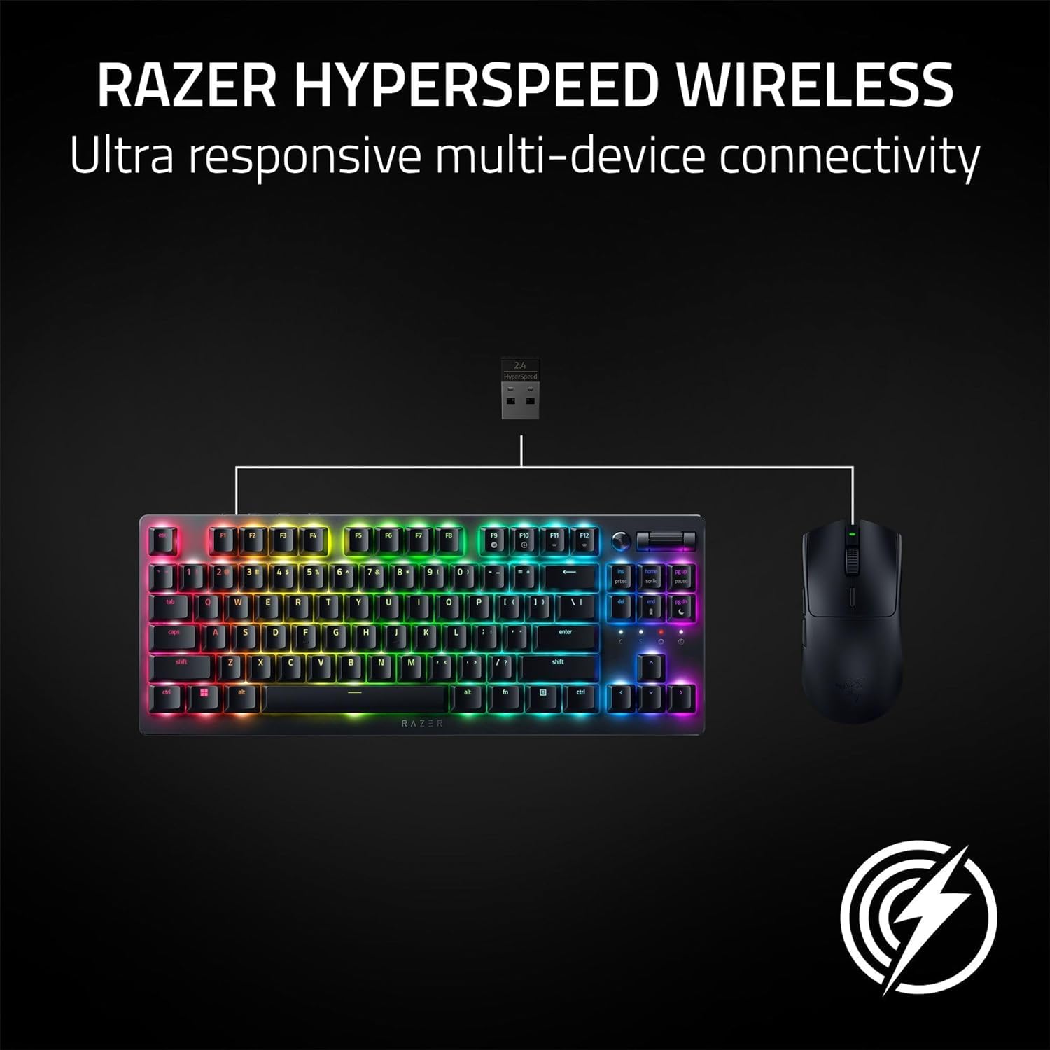Razer Viper V3 HyperSpeed Wireless Esports Gaming Mouse: 82g Lightweight Design- 30K DPI Optical Sensor- Up to 280 Hr Battery Life-Mechanical Switches Gen-2-Classic Black-RZ01-04910100-R3M1
