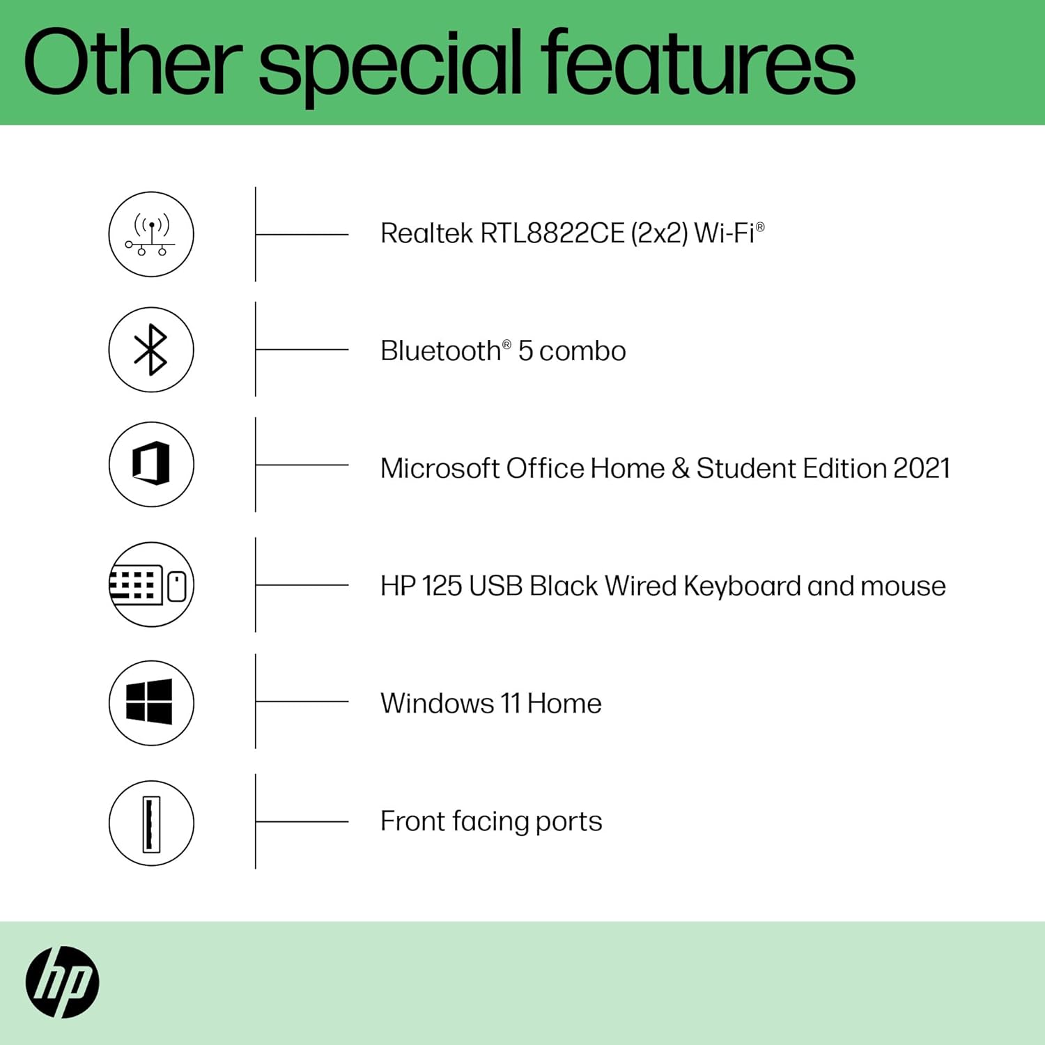 HP Slim Tower 12th Gen Intel Core i3-12100 (8GB RAM/512GB SSD/Black Wired Keyboard & Mouse/Intel UHD Graphics 730/Windows 11/MS Office 21/Dark Black, 3 Years Warranty), S01-pF2888in - Zapnet.in