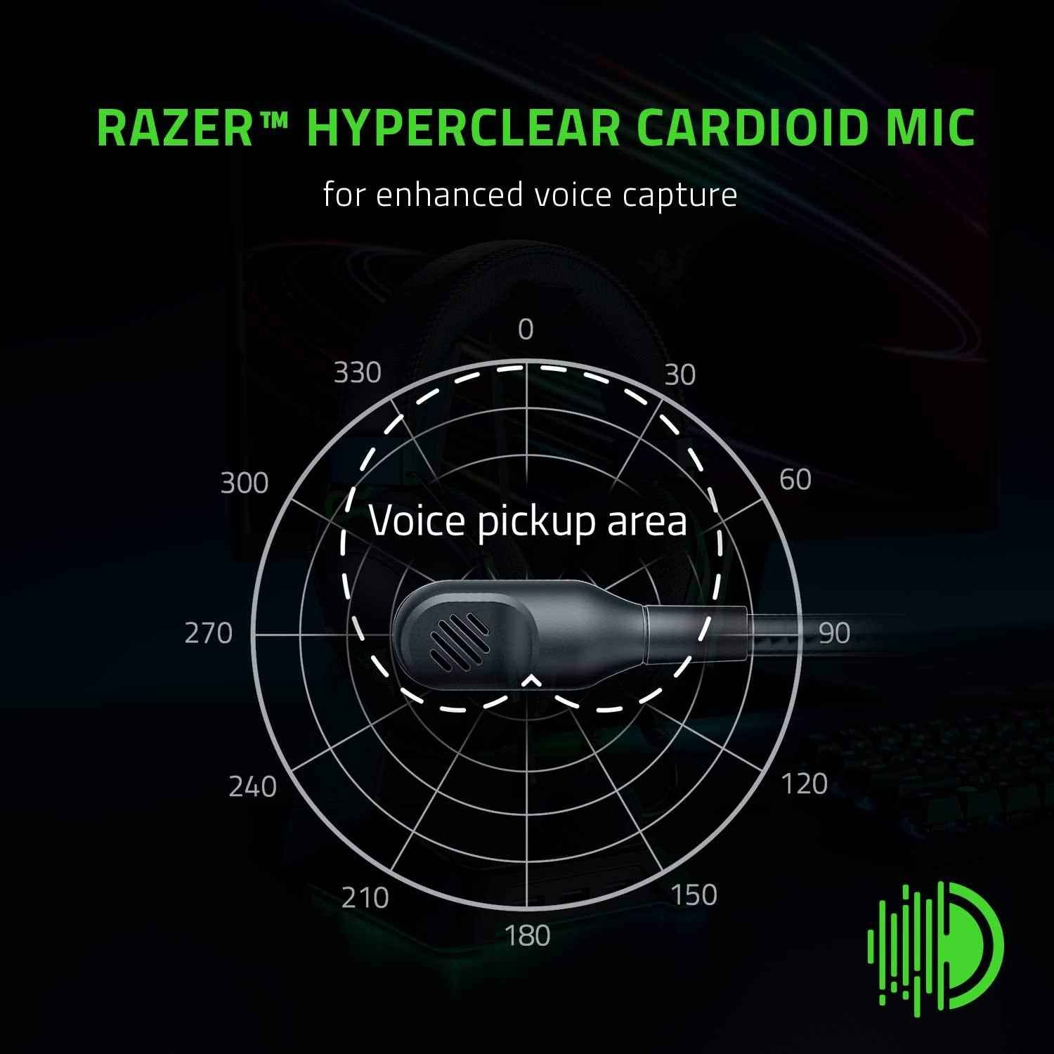 Razer BlackShark V2 X Smartchoice Wired Gaming Headset with Mic, 7.1 Surround Sound, 50mm Drivers, Memory Foam Cushions, Multi-Platform (PC/PS/Xbox/Switch/Mobile), 3.5mm Jack_Black