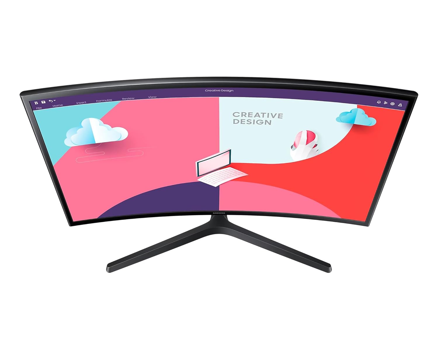 Samsung 24-Inch(59.8Cm) Fhd, 75 Hz, 1800R Curved Monitor, Va Panel, Slim Design, Amd Freesync, Game Mode, Flicker Free, Hdmi, Audio Port (Ls24C366Eawxxl, Black), LED