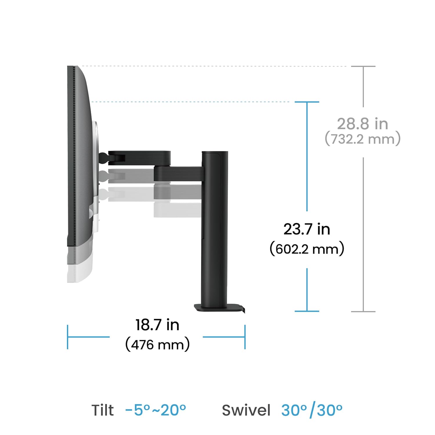 BenQ RD280UA 28.2” 4K+ 3840x2560 3:2 Special Ratio Programming Monitor with Ergo-Arm & Backlight| 90W USB Type-C| Advanced Coding Modes| Fine-Coated Panel| Night Hours Protection