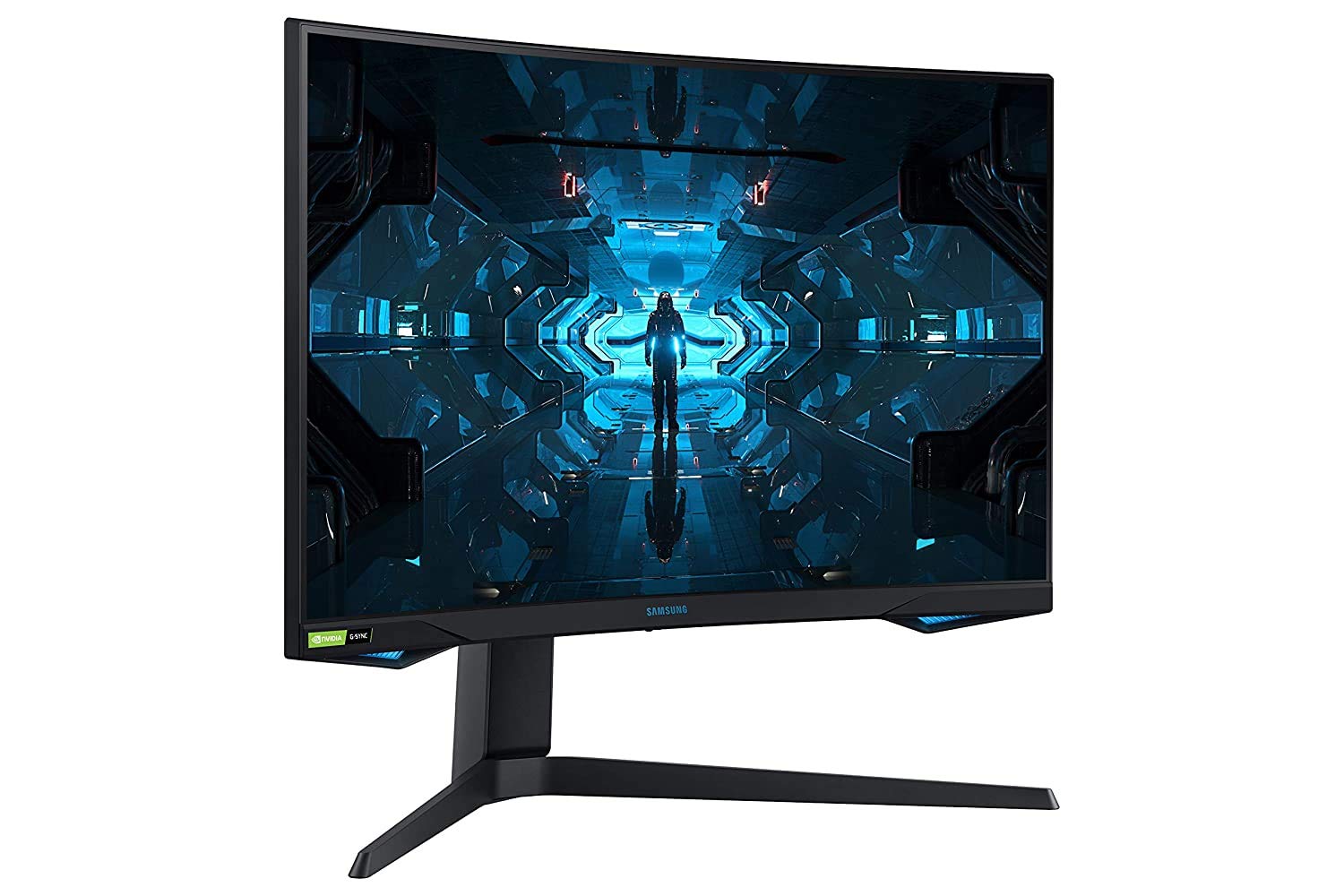 Samsung 32-inch(80cm) Odyssey G7 Gaming, 240 Hz, 1ms, 2K, Curved Monitor, HAS, WQHD, QLED, HDR600, G-Sync Compatible, 2560 x 1440 Pixels (LC32G75TQSWXXL, Black)
