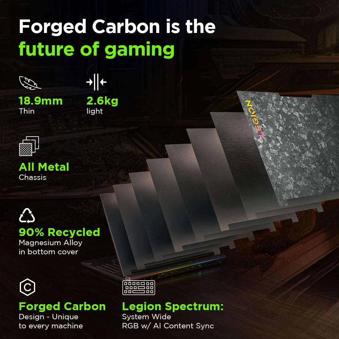 Lenovo Legion 9 2024 Intel Core i9-14900HX 16" (40.64cm) 3.2K Mini LED 1200Nits 165Hz Gaming Laptop (64GB/2TB SSD/Win 11/Office 2021/NVIDIA RTX 4090 16GB/3 Month Game Pass/Black/2.6Kg), 83G0003AIN