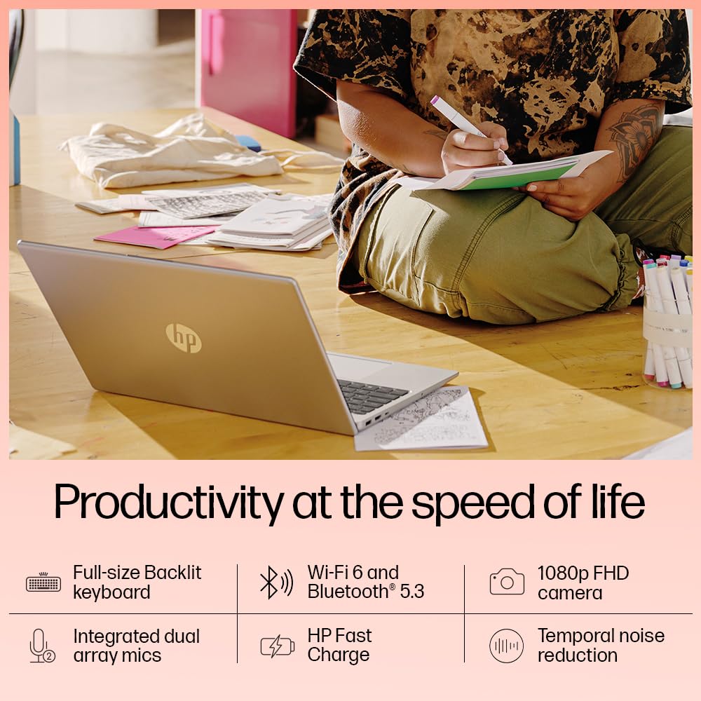 HP 15 Core i5 12th Gen (16GB RAM/512GB SSD/FHD/Windows 11/MS Office/Backlit Keyboard/15.6" (39.6cm)/Silver/1.59 kg) fd0111TU Laptop