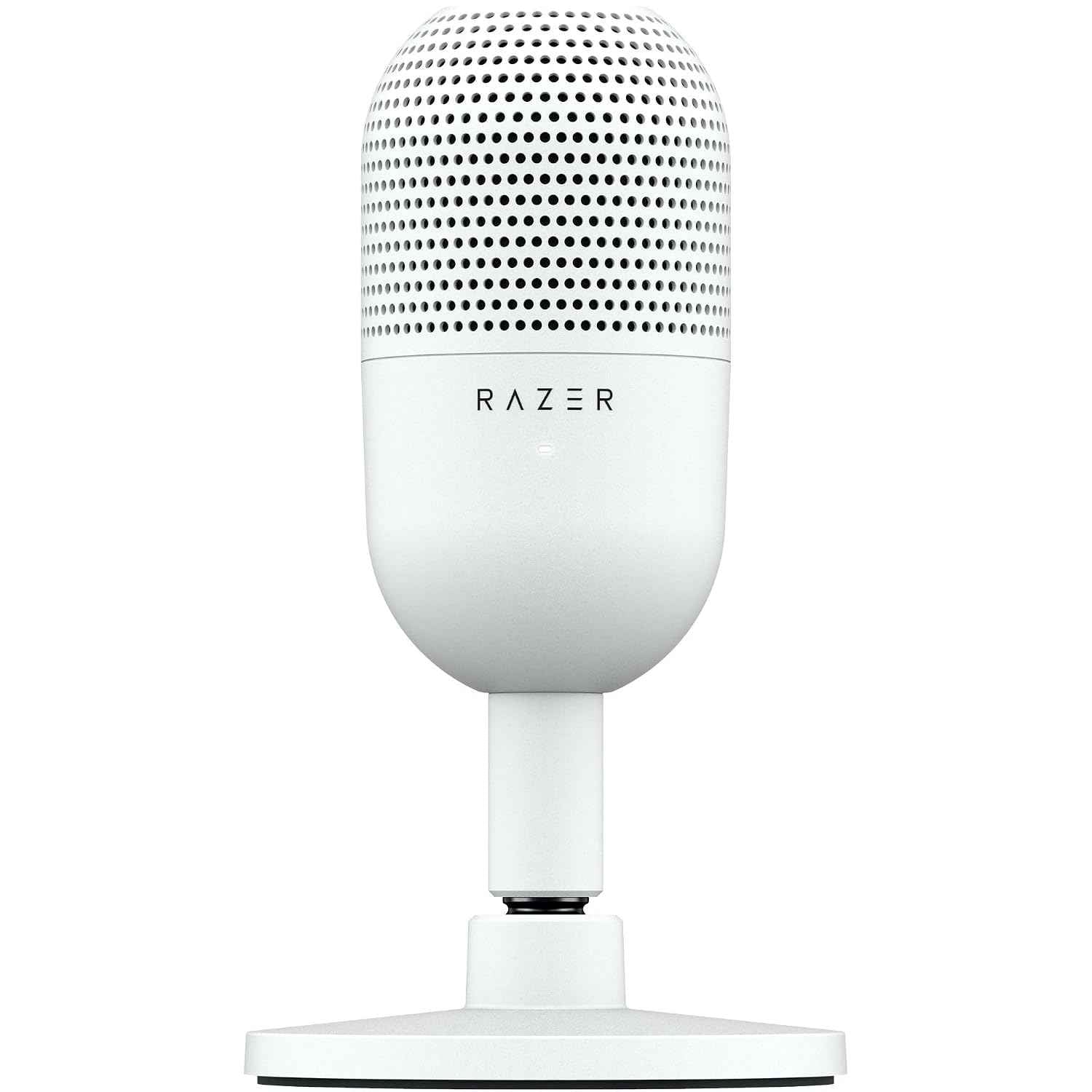 Razer Seiren V3 Mini USB Microphone: Condenser Mic - Supercardioid Pickup Pattern - Tap-to-Mute Sensor with LED Indicator - Shock Absorber - Ultra Compact - PC, Discord, OBS Studio, XSplit - White