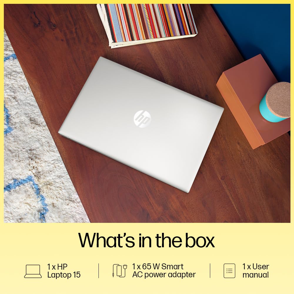 HP 15, AMD Ryzen 3 7320U, 8GB LPDDR5, 512GB SSD, Anti-Glare, Micro-Edge, 15.6-inch (39.6 cm), FHD, AMD Radeon Graphics, 1080p HD Camera, (Win 11, Silver, 1.59 kg), fc0154AU