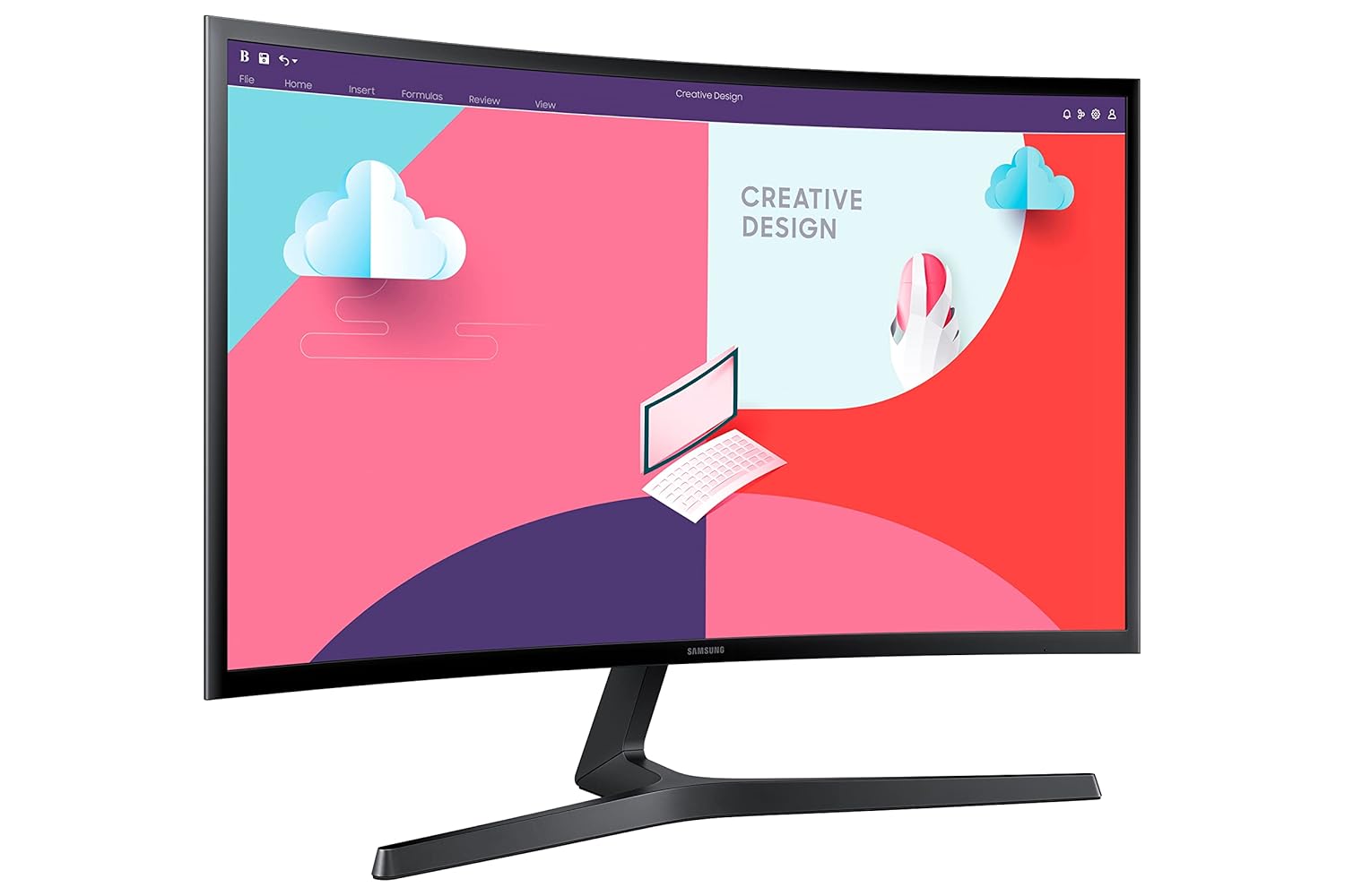 Samsung 27-Inch(68.5Cm) FHD, 1800R Curved 1,920 X 1,080 LCD Monitor, 75Hz, VA Panel, Slim Design, AMD Freesync, Flicker Free, HDMI, Audio Port (LS27C366EAWXXL, Black)