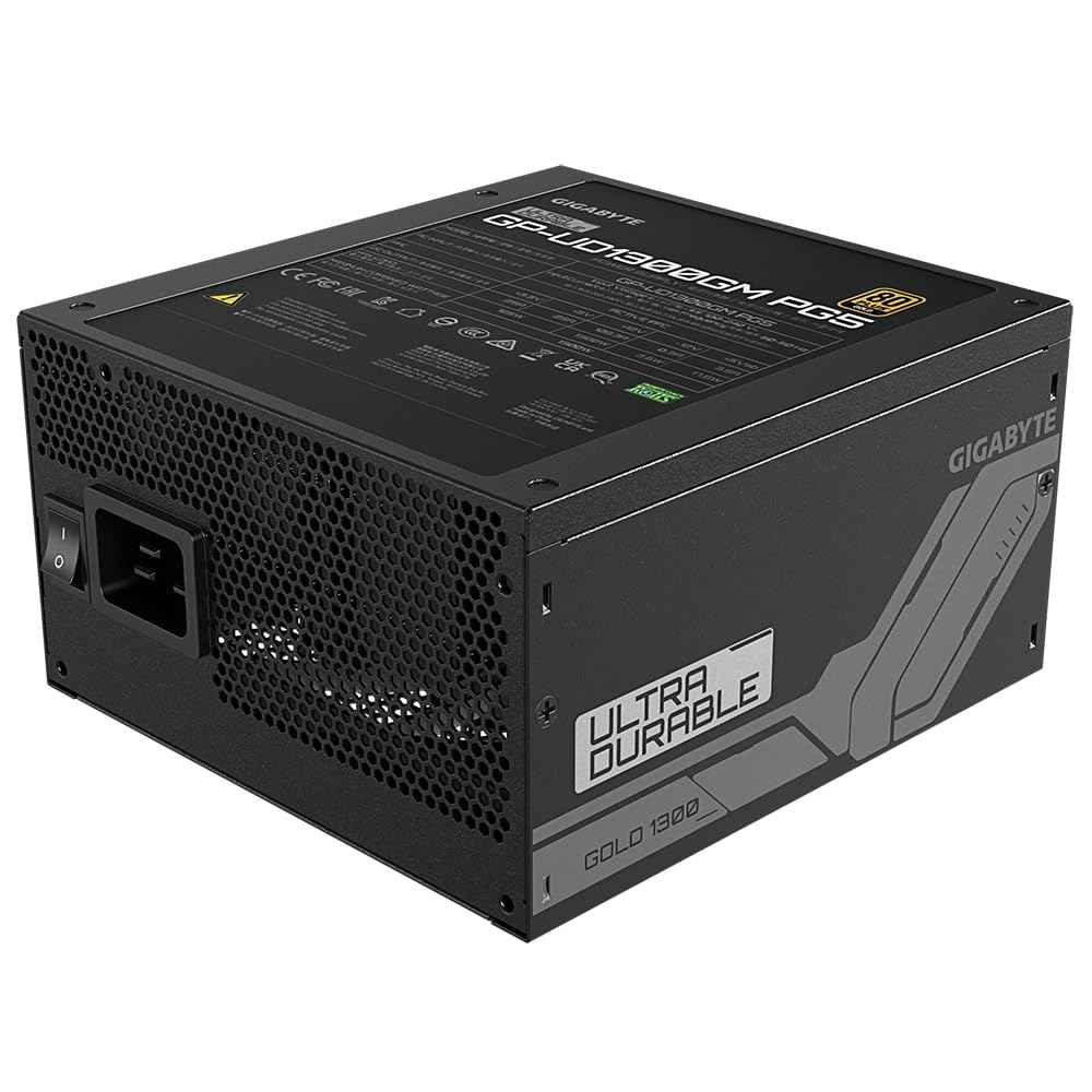 GIGABYTE GP-UD1300GM PG5 1300W ATX Power Supply | Fully Modular | 80 Plus Gold | PCIe 5.0 Ready | High Power Output