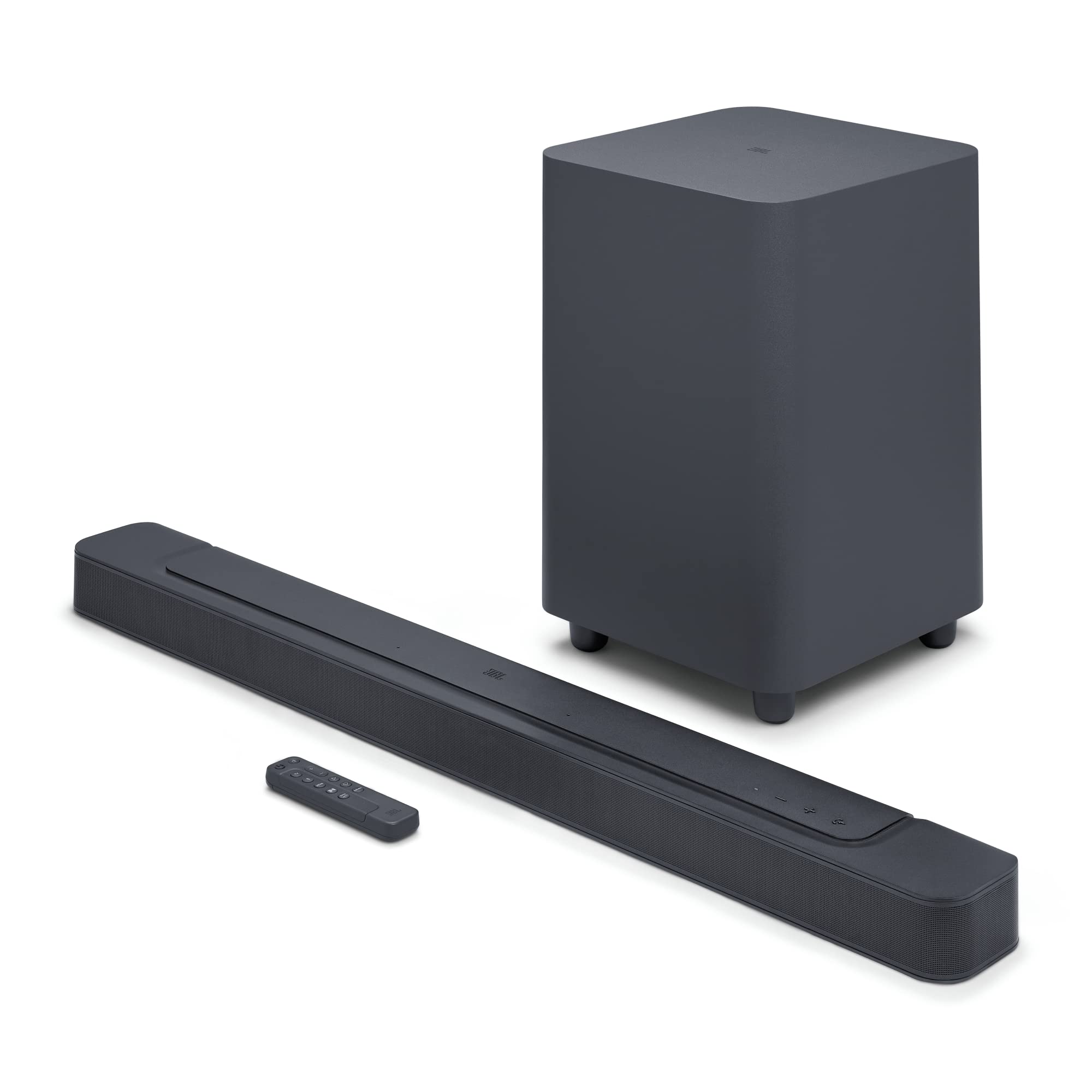 JBL Bar 2.1 Deep Bass (MK2), Soundbar with 6.5” Down-Firing Wireless Subwoofer, 2.1 Channel, Built-in Dolby Digital, Bluetooth, HDMI & Optical Connectivity (300W)