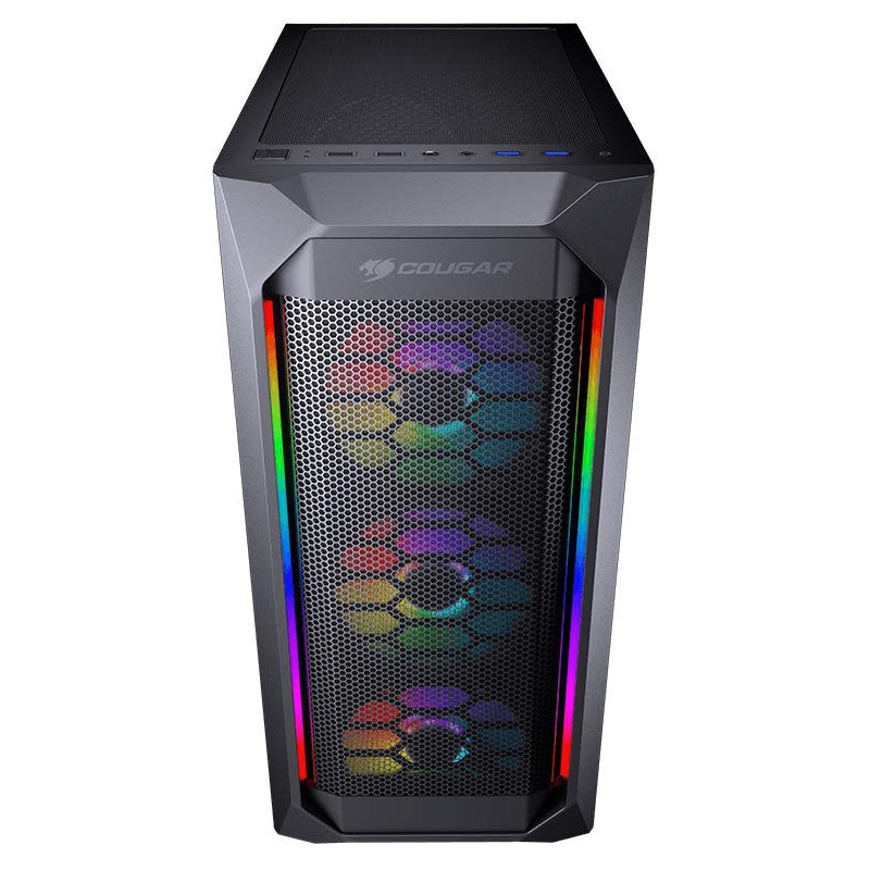Cougar MX410 Mesh-G RGB Powerful Airflow and Compact Mid-Tower Case (Black)