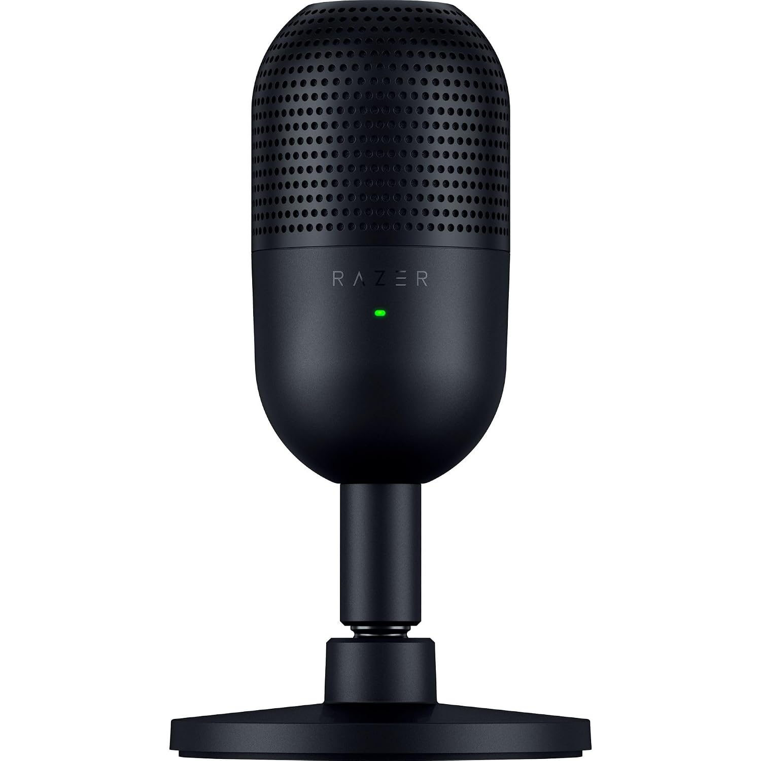 Razer Seiren V3 Mini USB Microphone: Condenser Mic - Supercardioid Pickup Pattern - Tap-to-Mute Sensor with LED Indicator - Shock Absorber - Ultra Compact - PC, Discord, OBS Studio, XSplit - Black
