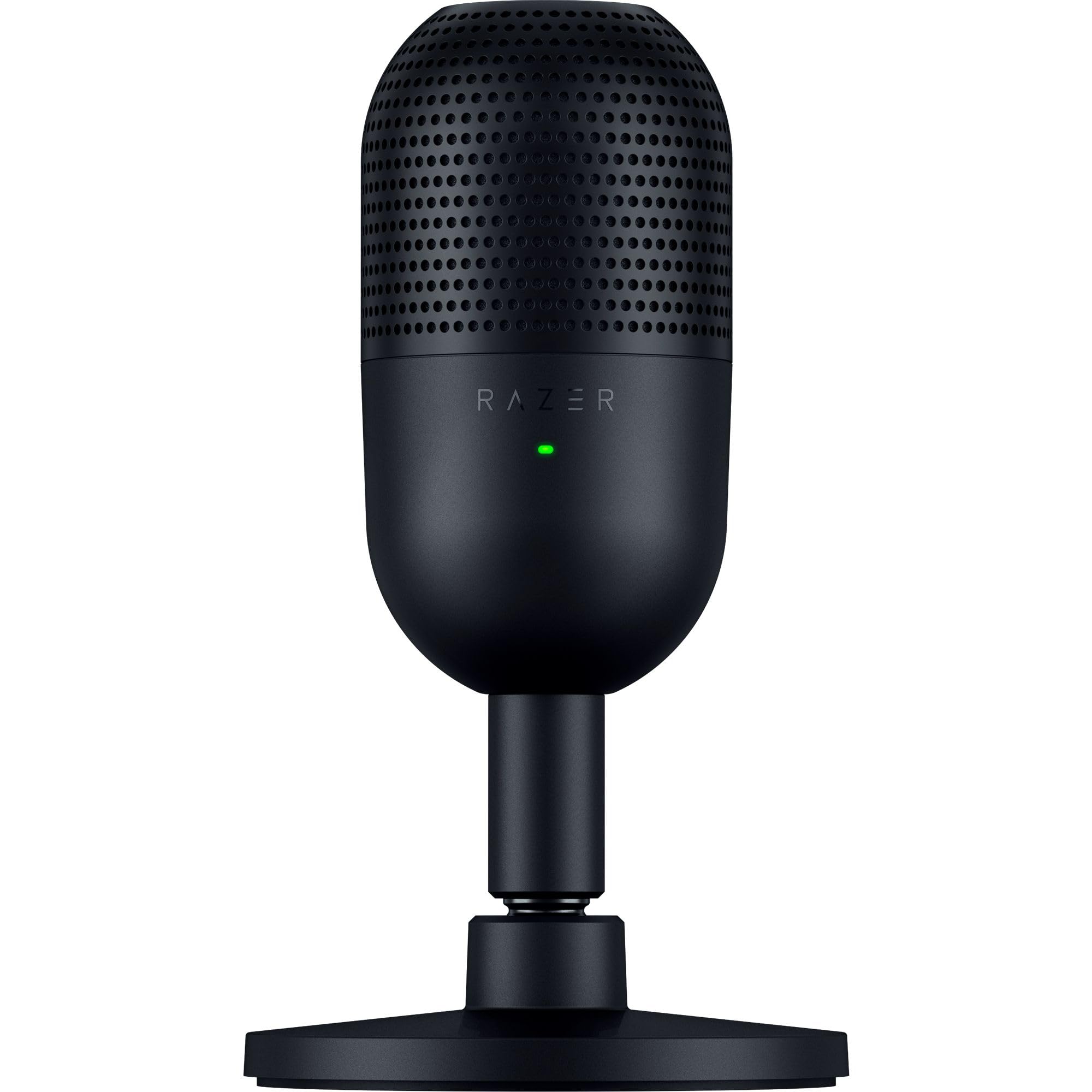 Razer Seiren V3 Mini USB Microphone: Condenser Mic - Supercardioid Pickup Pattern - Tap-to-Mute Sensor with LED Indicator - Shock Absorber - Ultra Compact - PC, Discord, OBS Studio, XSplit - White