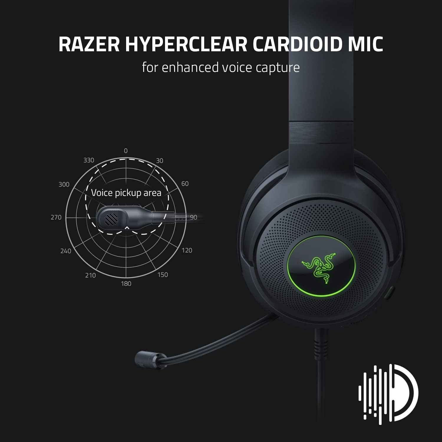 Razer Kraken V3 X - Ultra Light Comfort Triforce 40mm Drivers -7.1 Surround Sound - Hyperclear Cardioid Mic Powered Chroma RGB Wired HeadphonesUSB Gaming Over Ear Headset -RZ04-03750300-R3M1