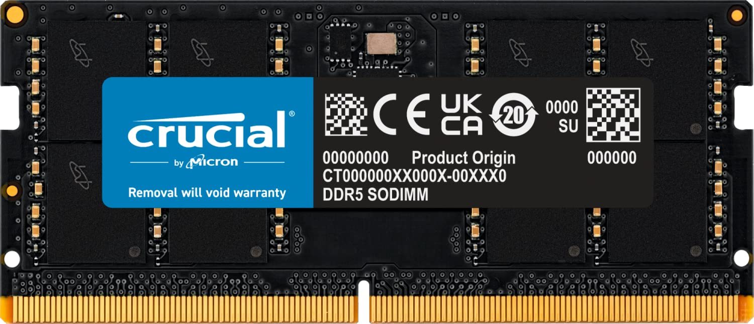 Crucial RAM 16GB DDR5 5600 MHz CL46 (16Gbit) Laptop Memory CT16G56C46S5