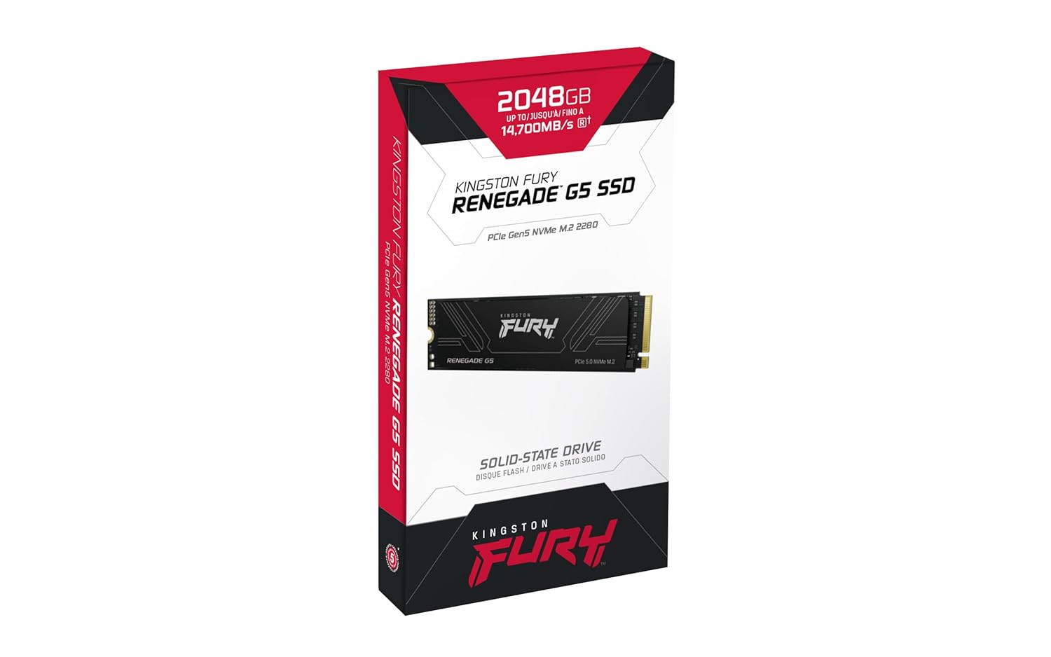 Kingston FURY Renegade G5 2TB | PCIe 5.0x4 M.2 2280 | Seq. Read Speeds Up to 14,700MB/s | 5 Year Warranty | SFYR2S/2T0